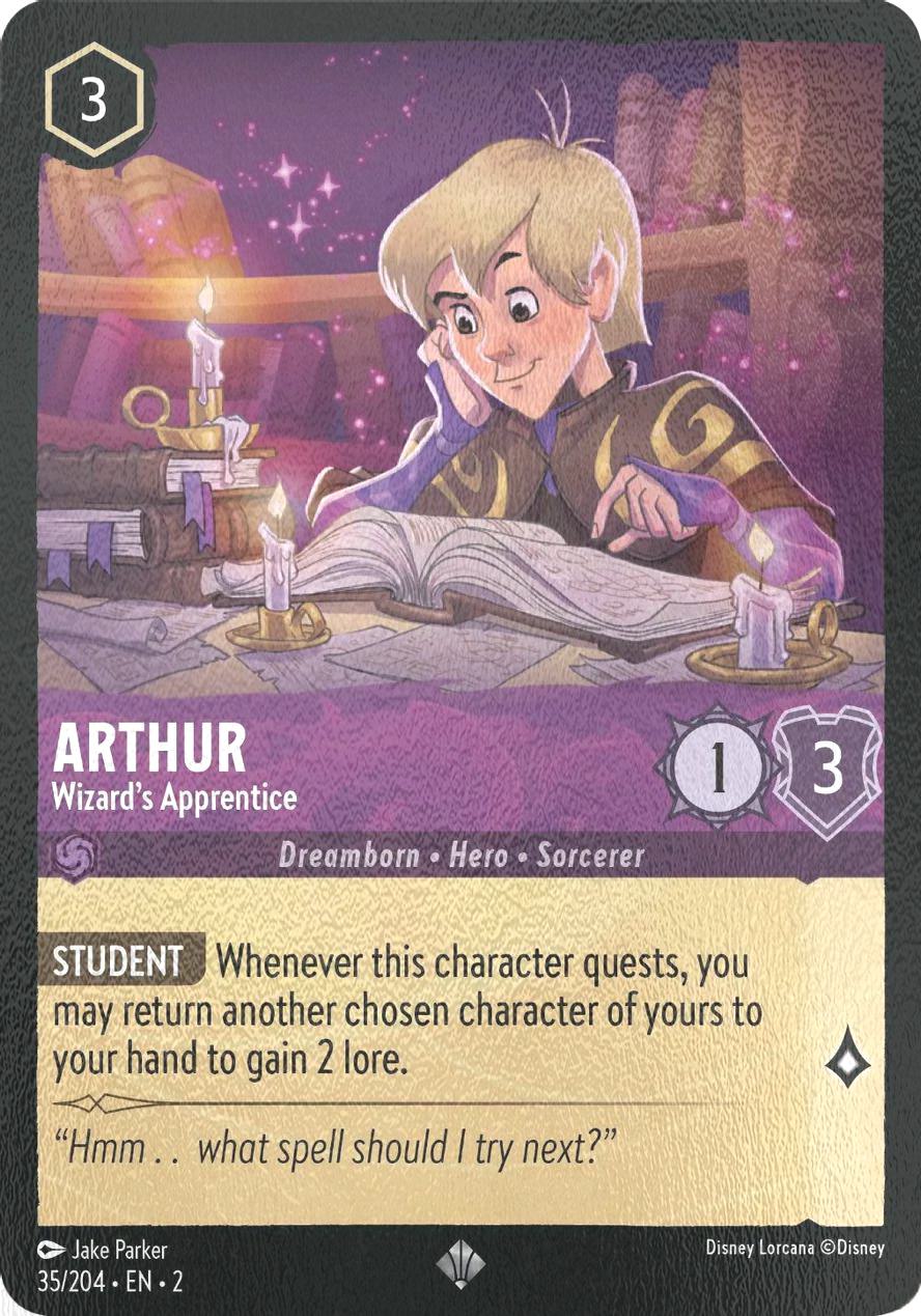 Floodborn cold foil – Lorcana Arthur - Wizard's Apprentice - 35/204 [Rise Of The Floodborn] [Cold Foil]