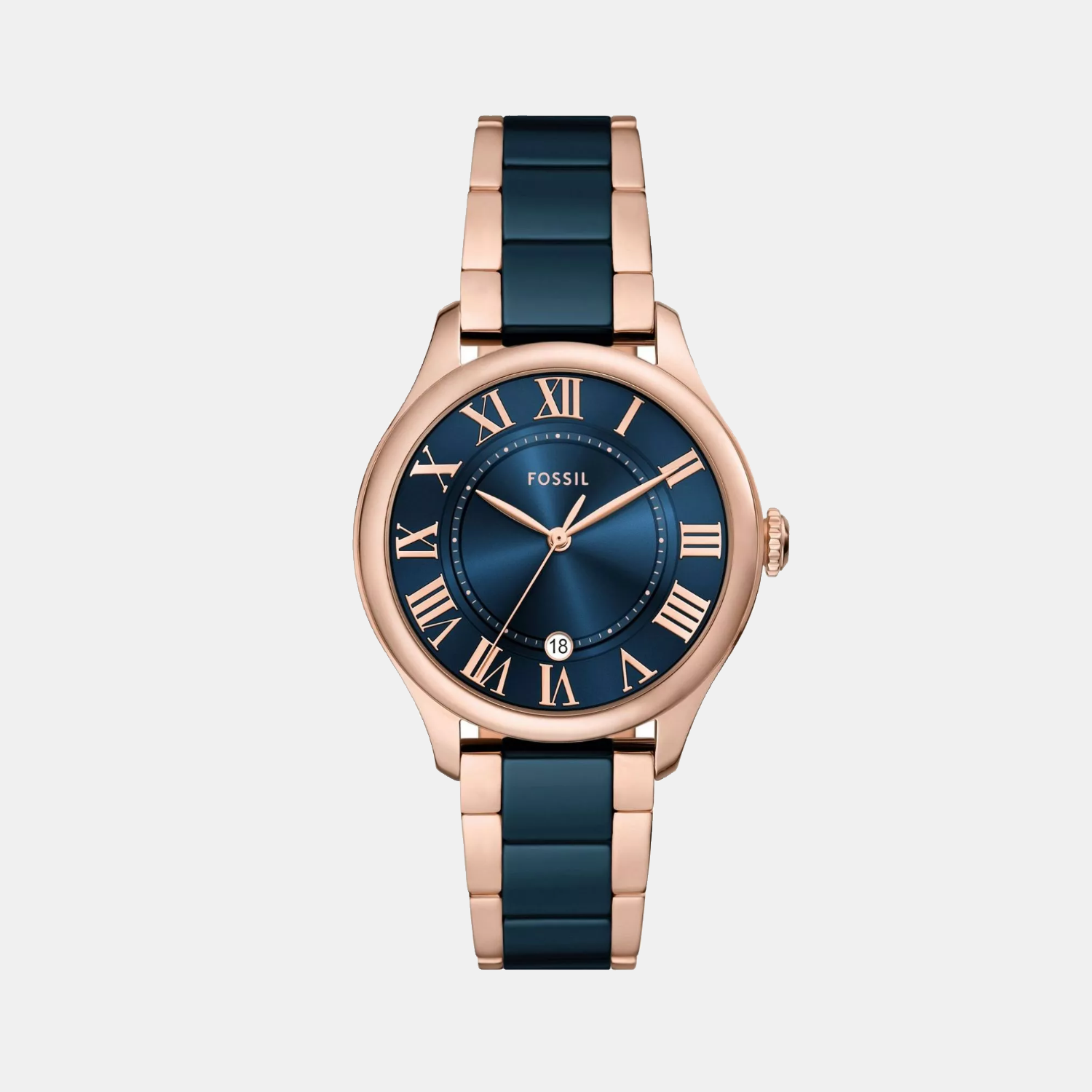 Fossil Gilmore Quartz Women Navy Blue Dial Analog Ceramic Watch CE1134