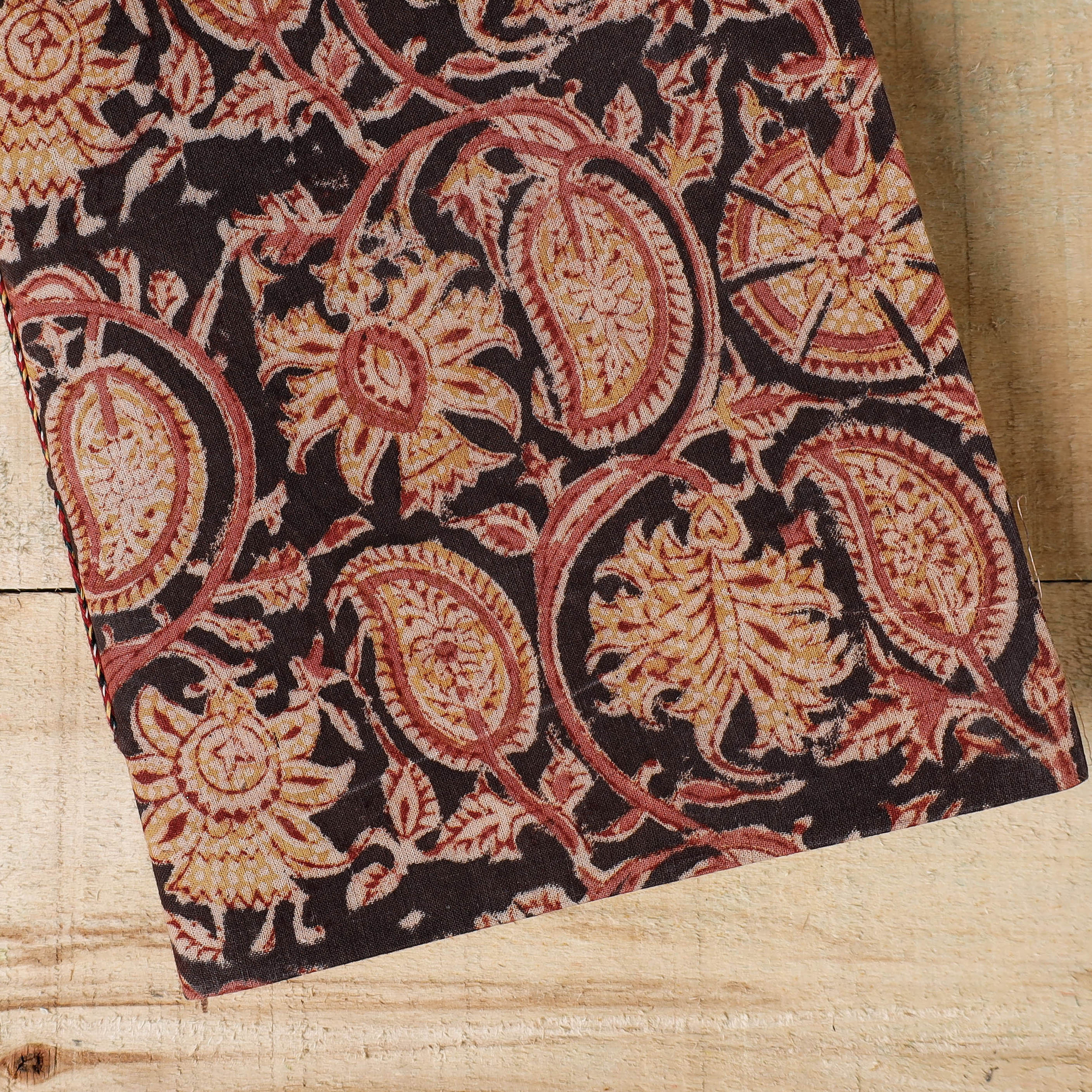 BINDAAS UNLIMITED Black - Kalamkari Fabric Cover Handmade Paper Notebook (9 x 7 in) - view 2