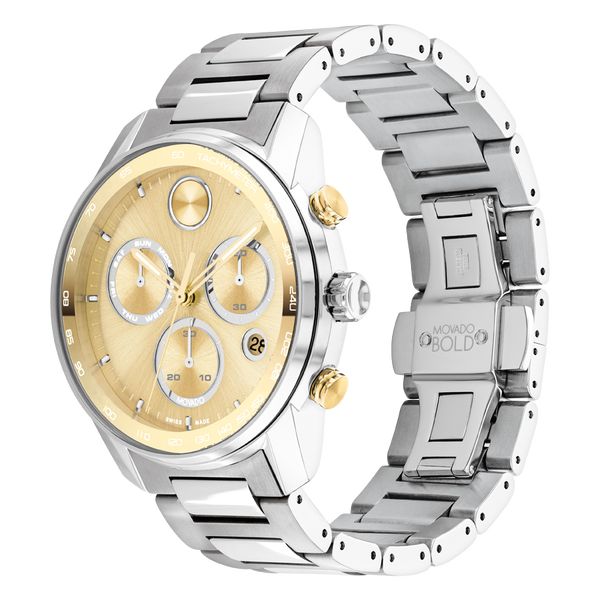 Movado Bold Verso Gold Dial Men 44mm – Yellow Gold