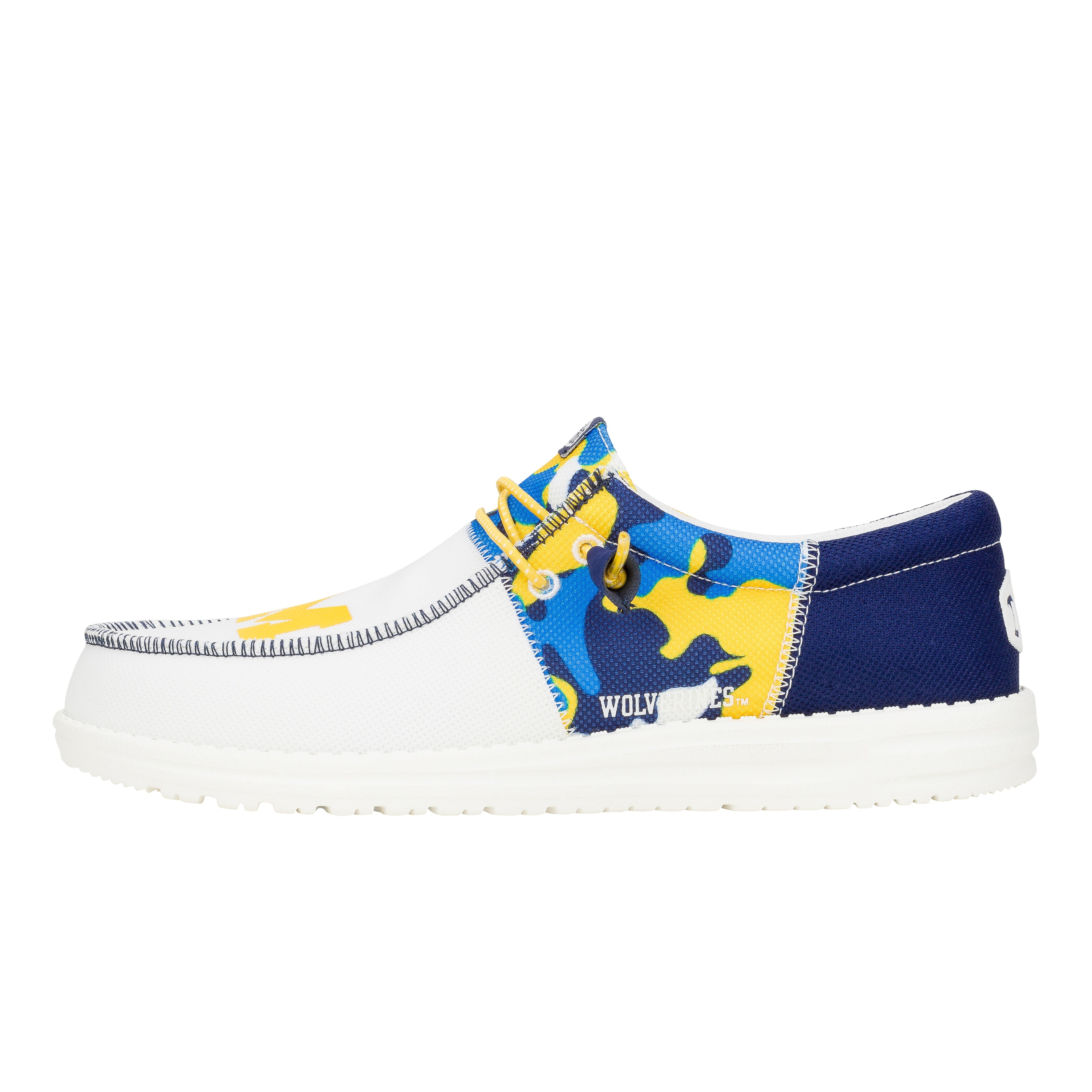 HEYDUDE shoes Men's Wally Tri Michigan - Michigan Navy/Yellow