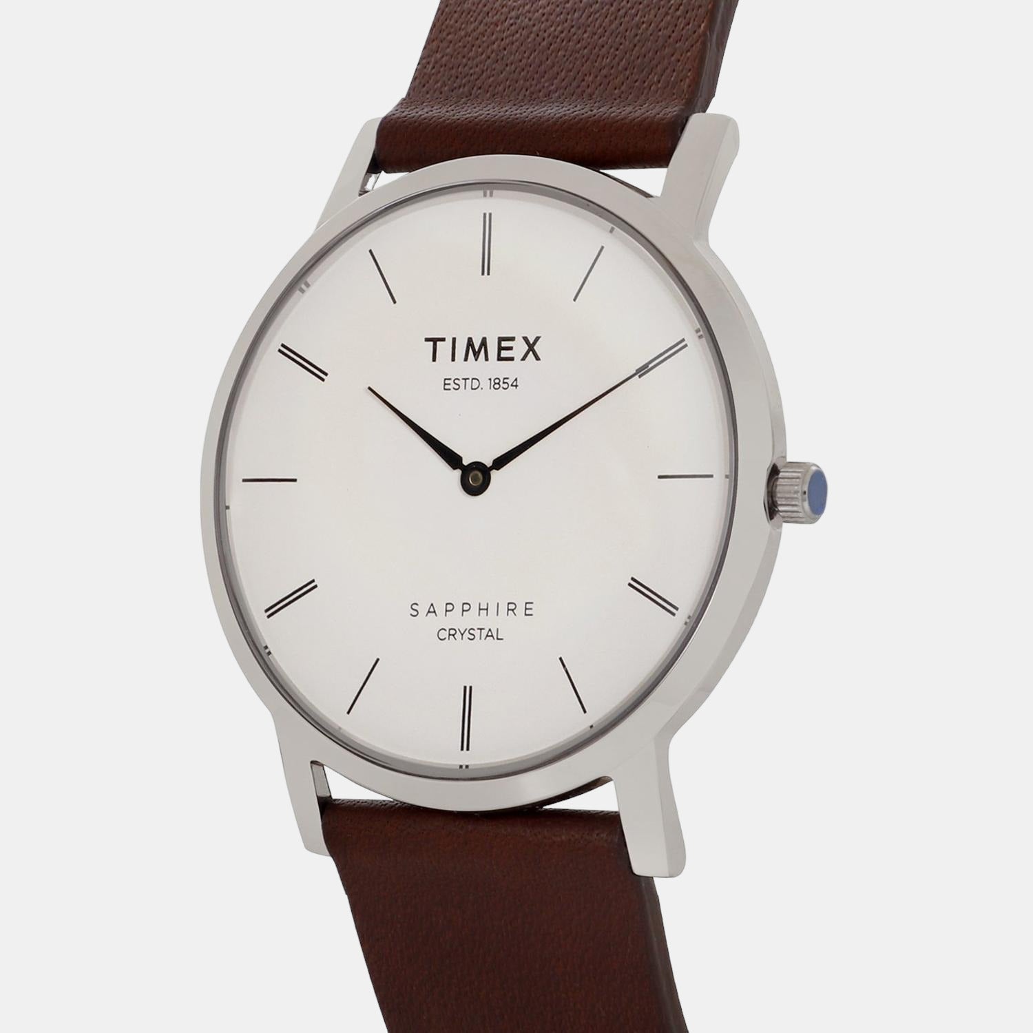 Timex Empera Men Quartz Silver Dial Analog Leather Watch TWEG17400 - view 3