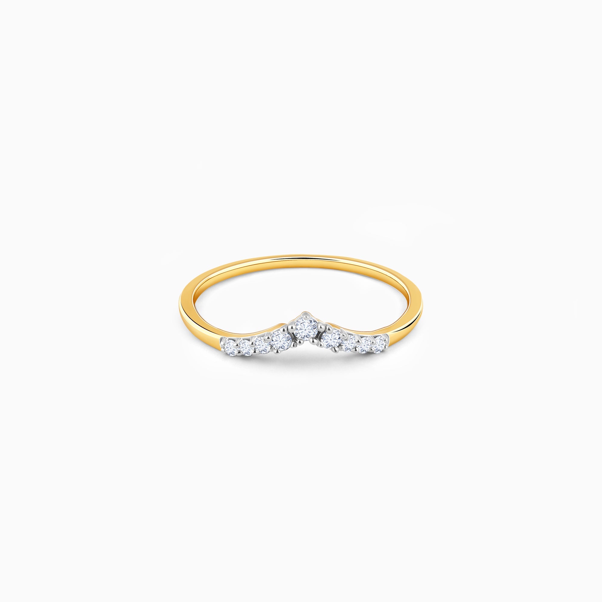 GIVA Jewellery Gold Serac Vanki Diamond Ring