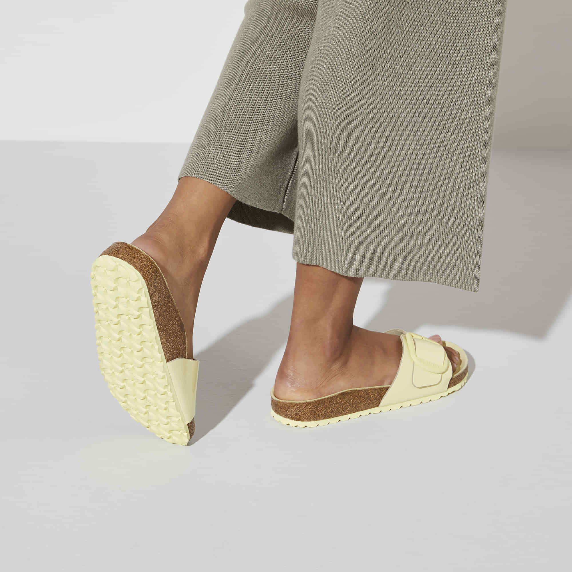 Birkenstock Madrid Big Buckle Natural Leather Patent - view 7
