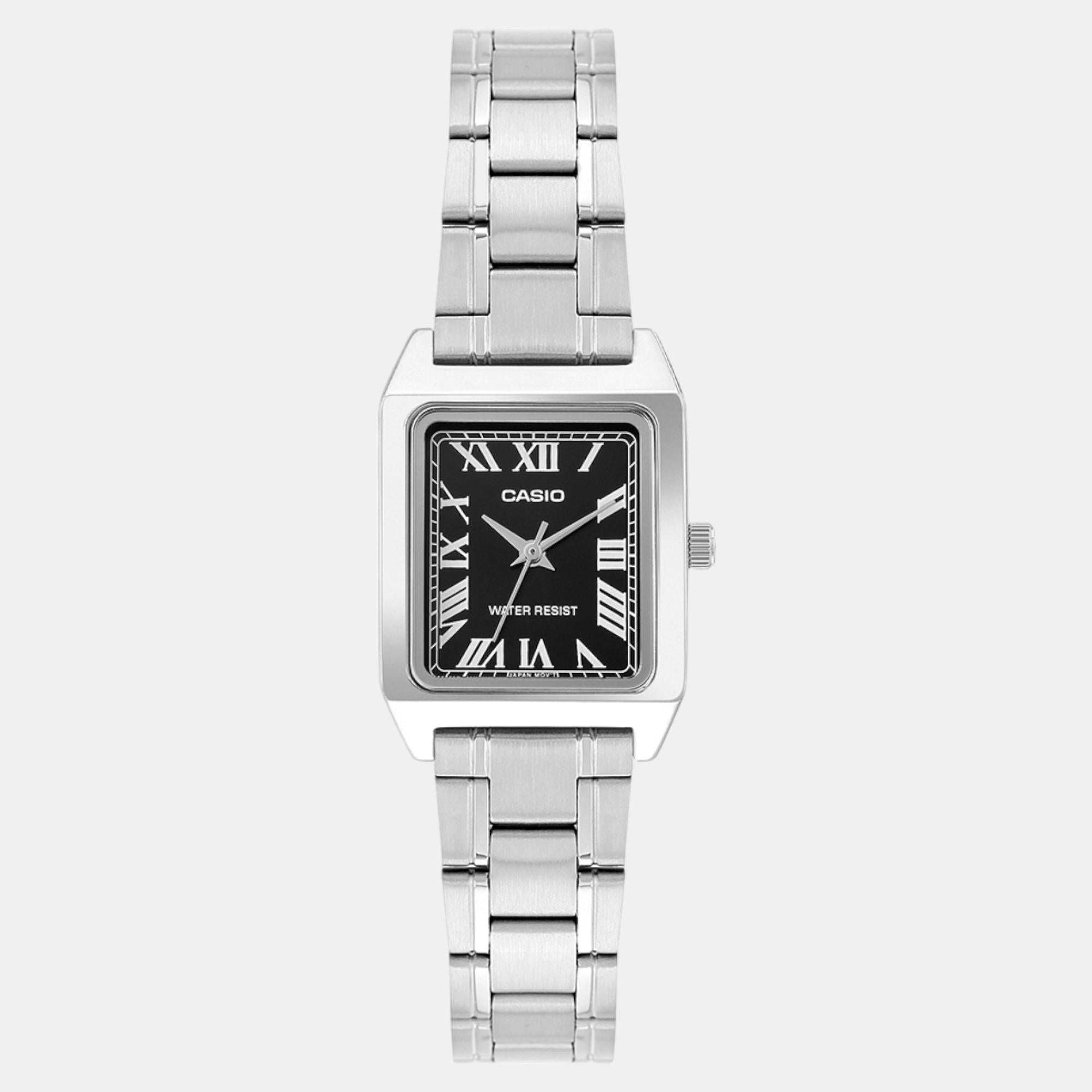 Casio Enticer Women Quartz Black Dial Analog Stainless Steel Watch A2278