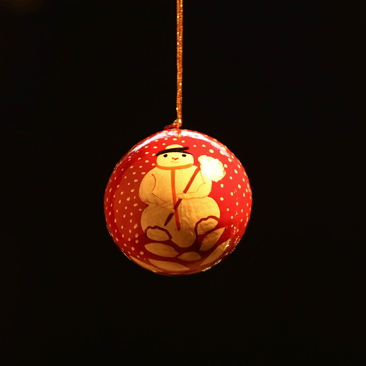 ZAHID HUSSAIN BHAT Ball - Kashmir Handpainted Christmas Decor Ornament - view 2