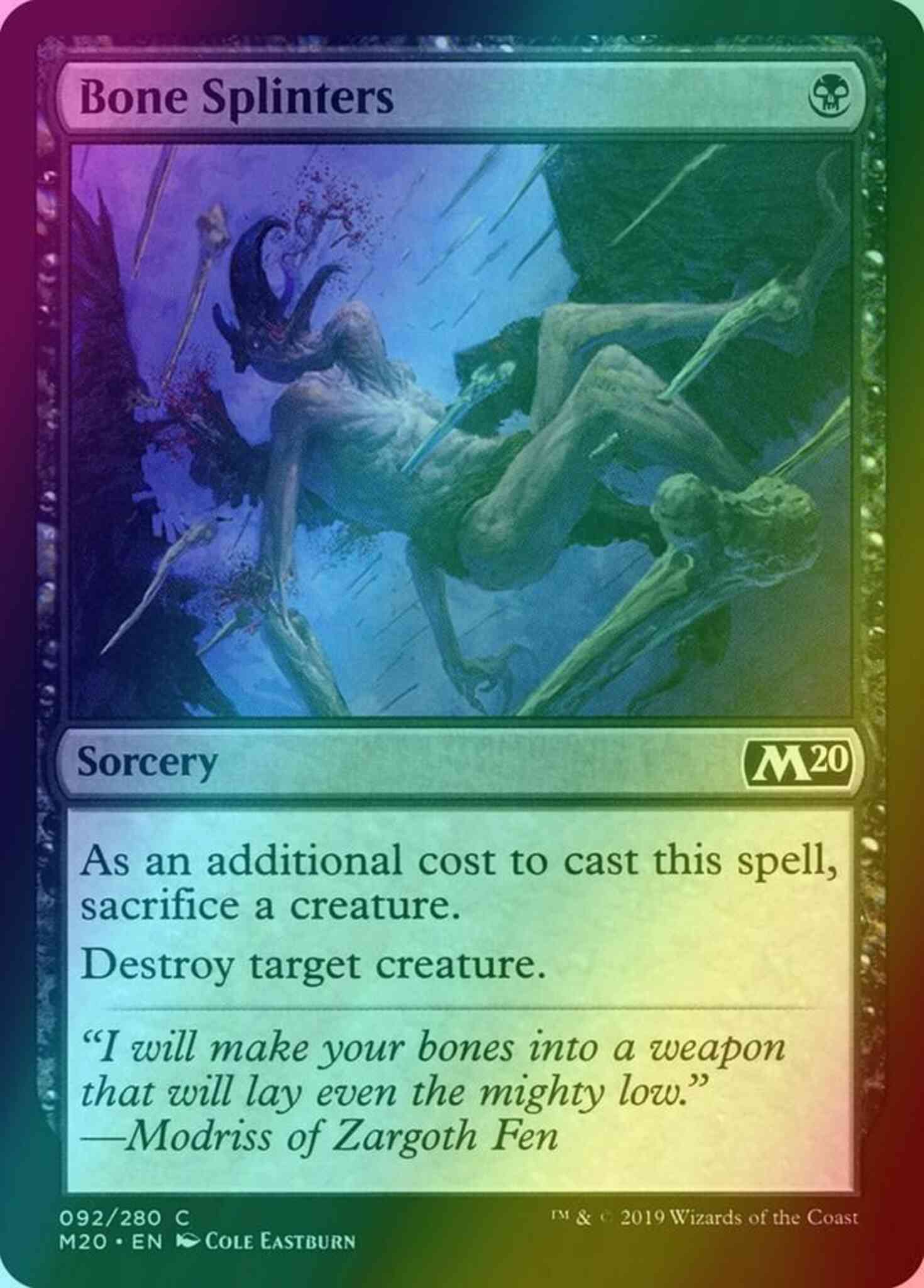 Bone splinters 92 – Magic Bone Splinters [92] [Core Set 2020] [Foil]