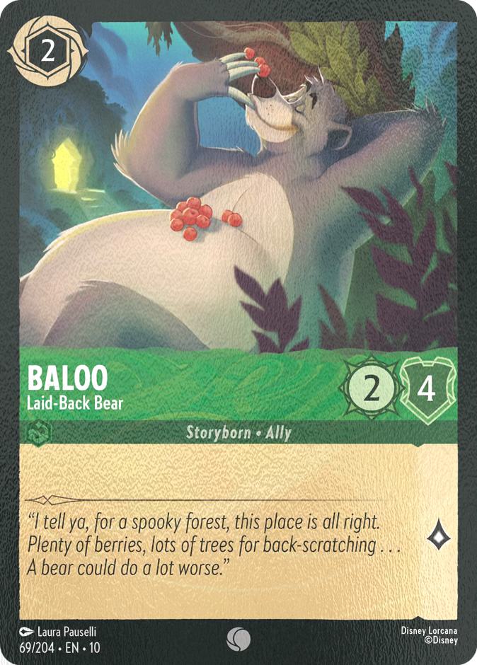 Well cold foil – Lorcana Baloo - Laid-Back Bear - 69/204 [Whispers in the Well] [Cold Foil]