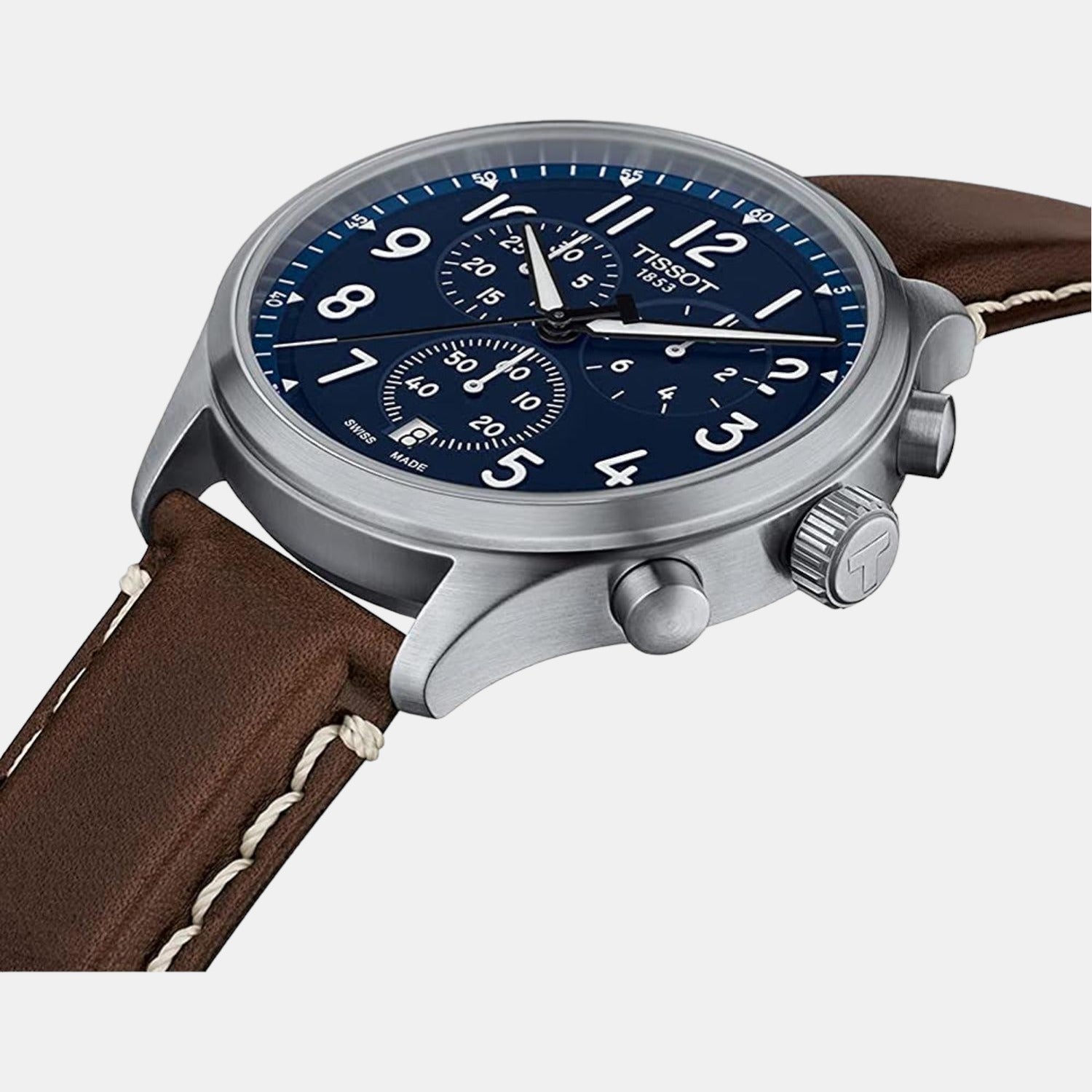 Tissot Chrono Xl Vintage Men Blue Chronograph Leather Watch T1166171604200 - view 4