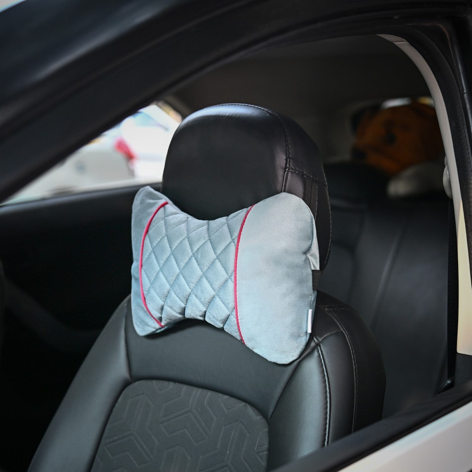 Nestasia Ergonomic Velvet Car Neck Pillows Set Of 2