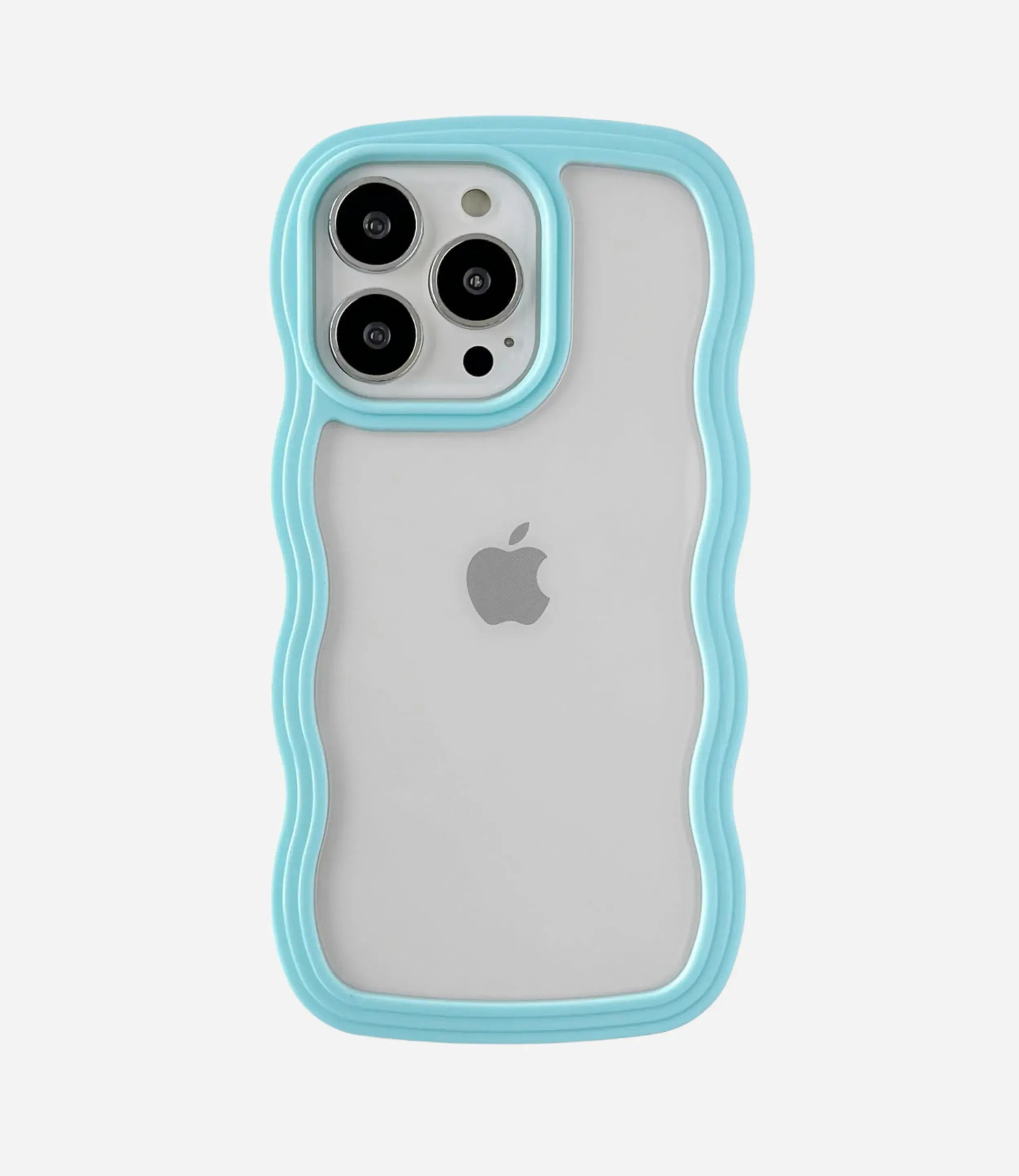 The Case Company Sky Blue Wavy Clear Soft iPhone Case