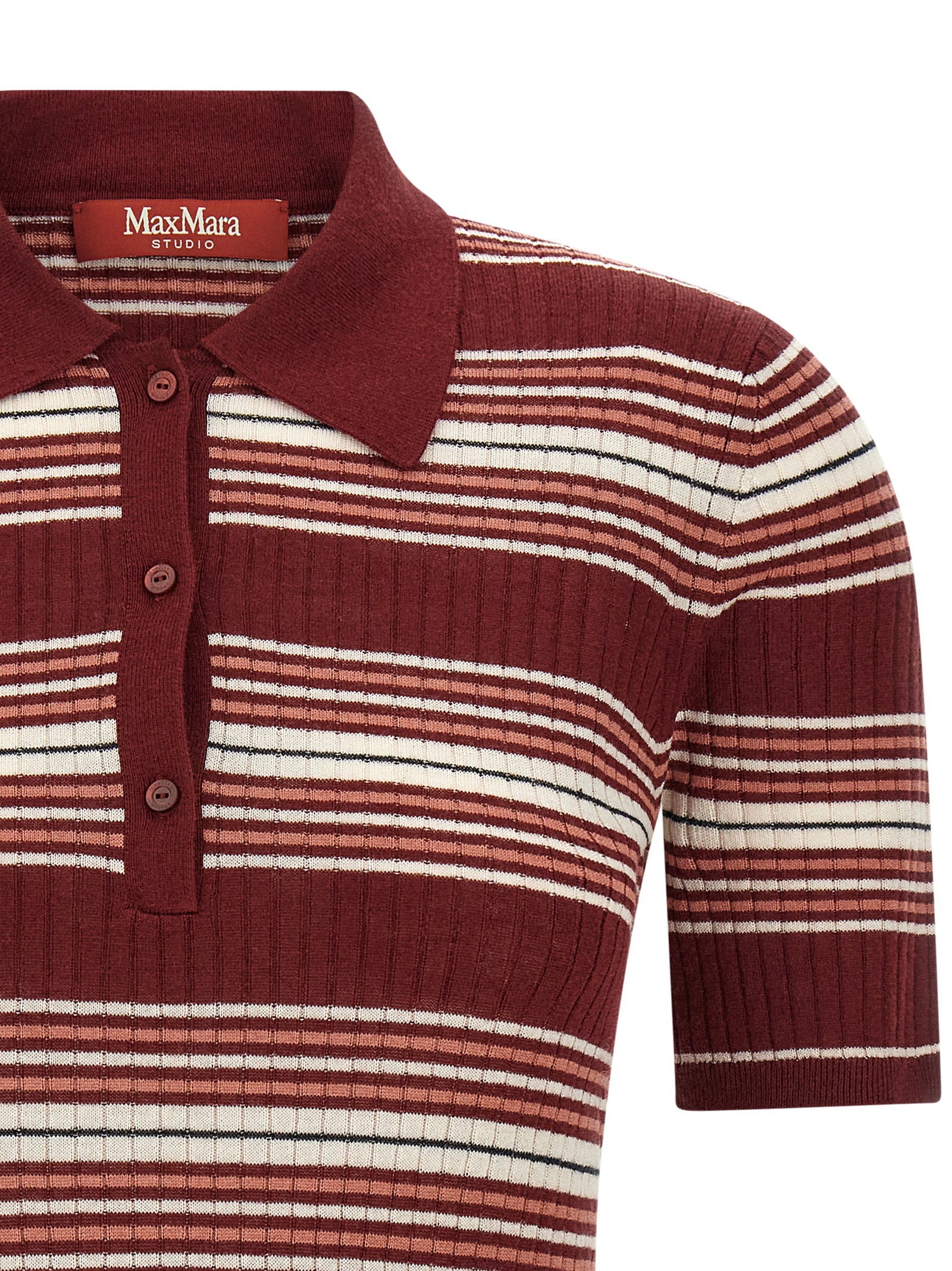 Max Mara Studio Msttallero Polo Shirt – 55% silk, 45% wool - view 3