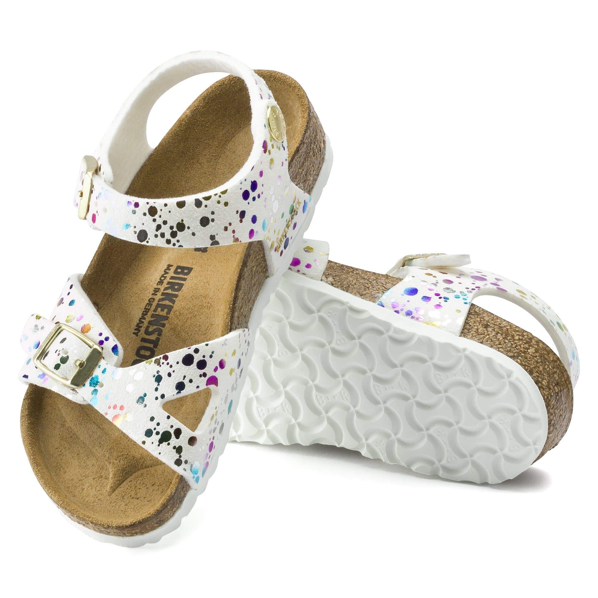 Birkenstock Rio Kids Synthetics – White White/Confetti