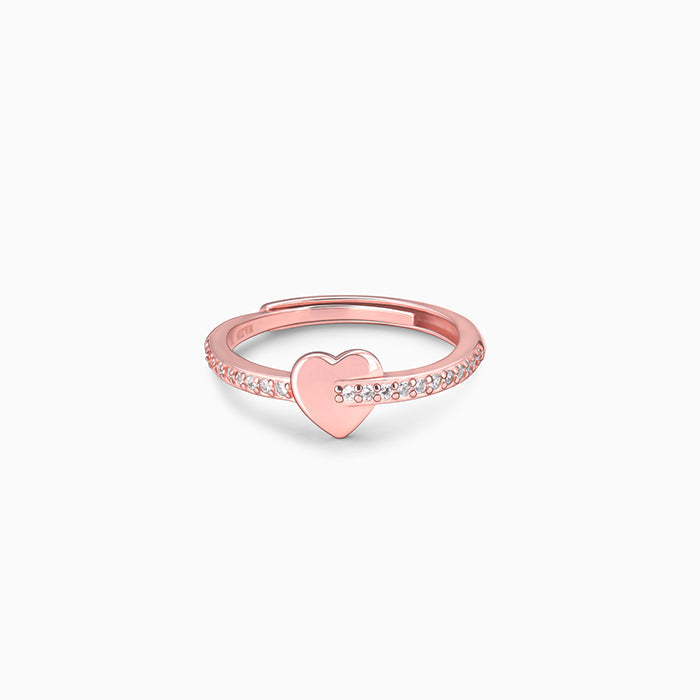 GIVA Jewellery Rose Gold Happy Heart Ring