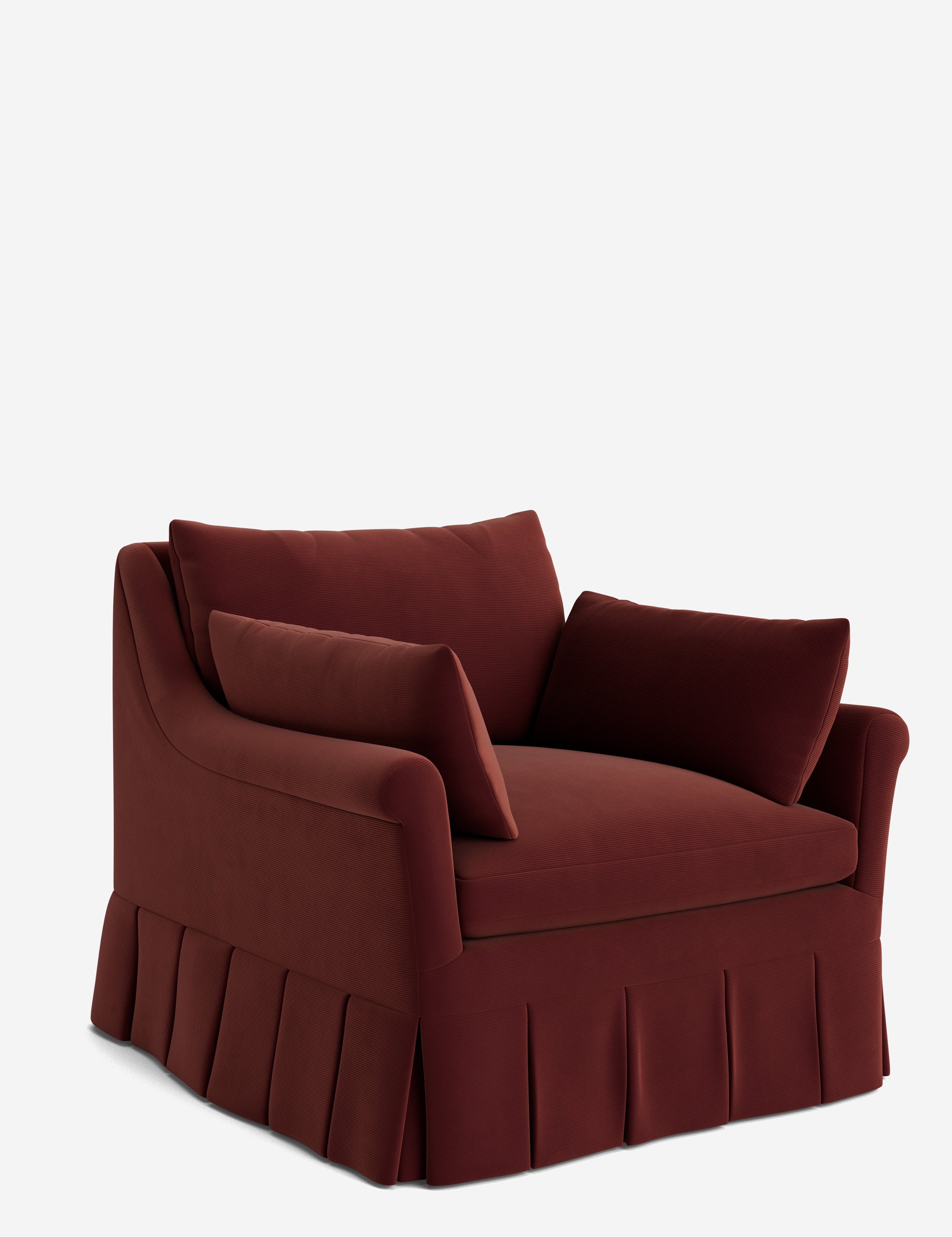 Lulu and Georgia Portola Rolled Arm Luxe Depth Pleated Chair - view 198