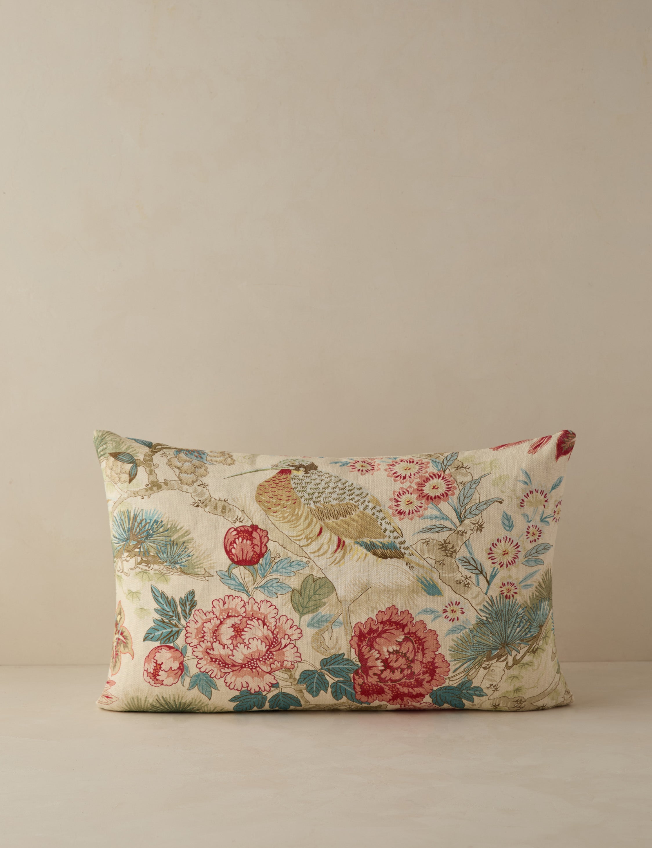 Lulu and Georgia Shenyang Print Linen Pillow by Scalamandre - view 6