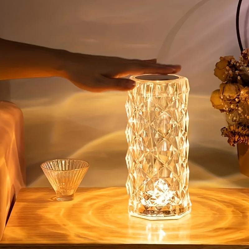 Catterton Rose Crystal Table Night Light - view 2