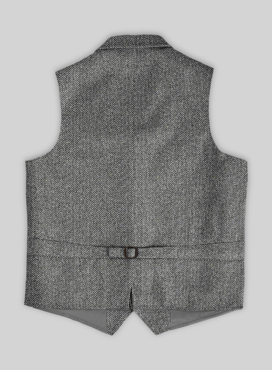 StudioSuits Harris Tweed Gray Chevron Hunting Vest - view 2