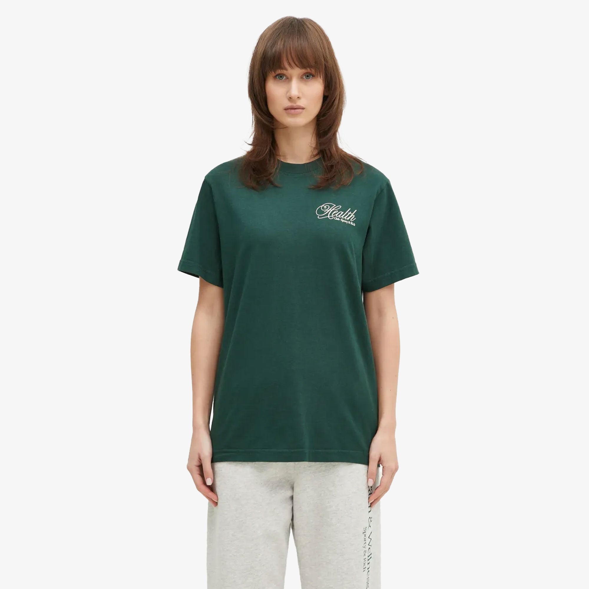 Sporty & Rich | Health Script T-shirt { Green