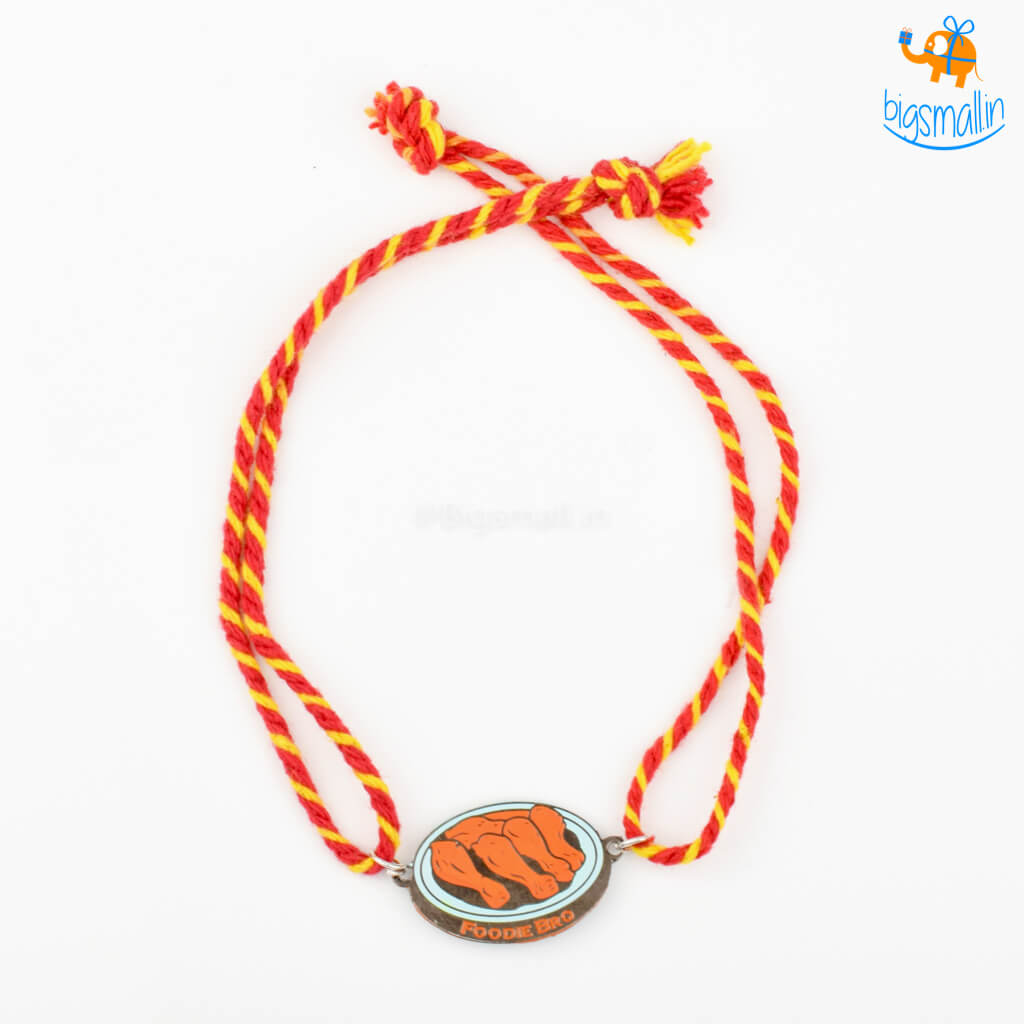 Bigsmall_piu Foodie Bro Metallic Rakhi - view 3
