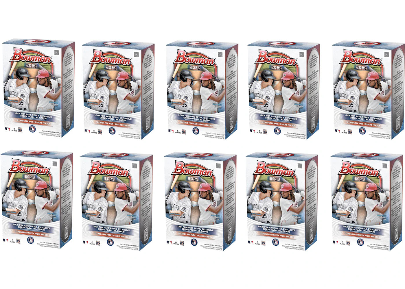 2025 Bowman MLB Baseball Value Box 10x Lot