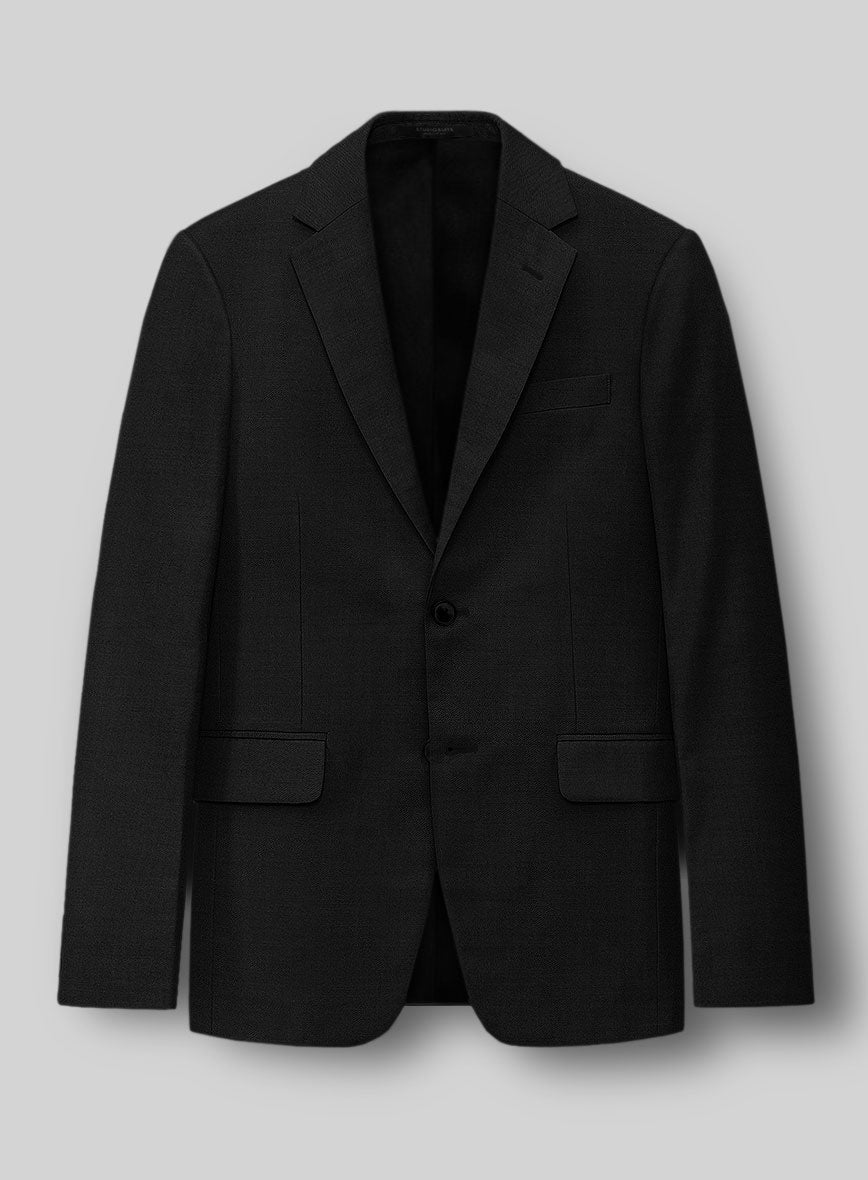 StudioSuits Super Black Satin Wool Jacket