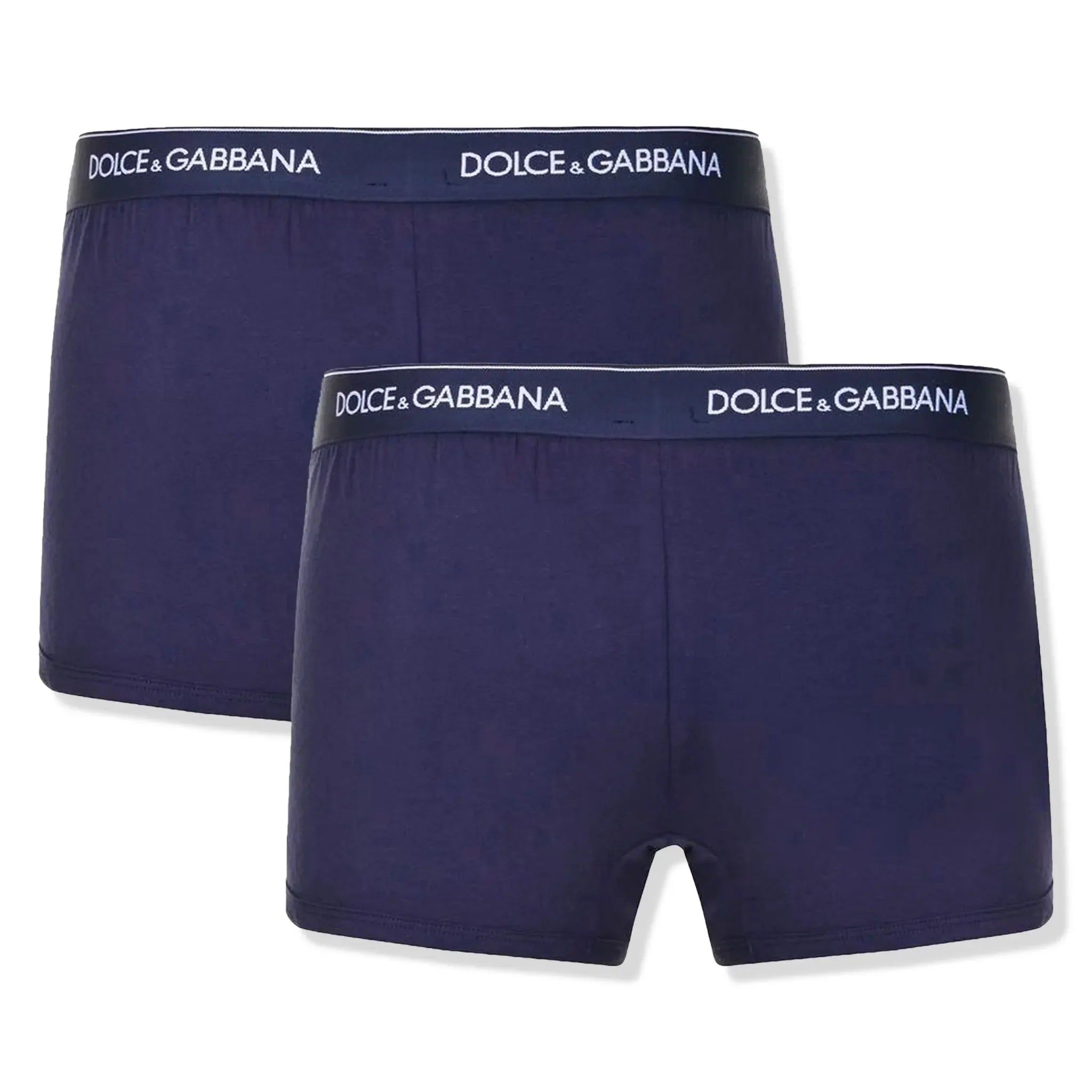 Dolce & Gabbana Stretch Cotton Navy Blue Boxers Two Pack - view 2