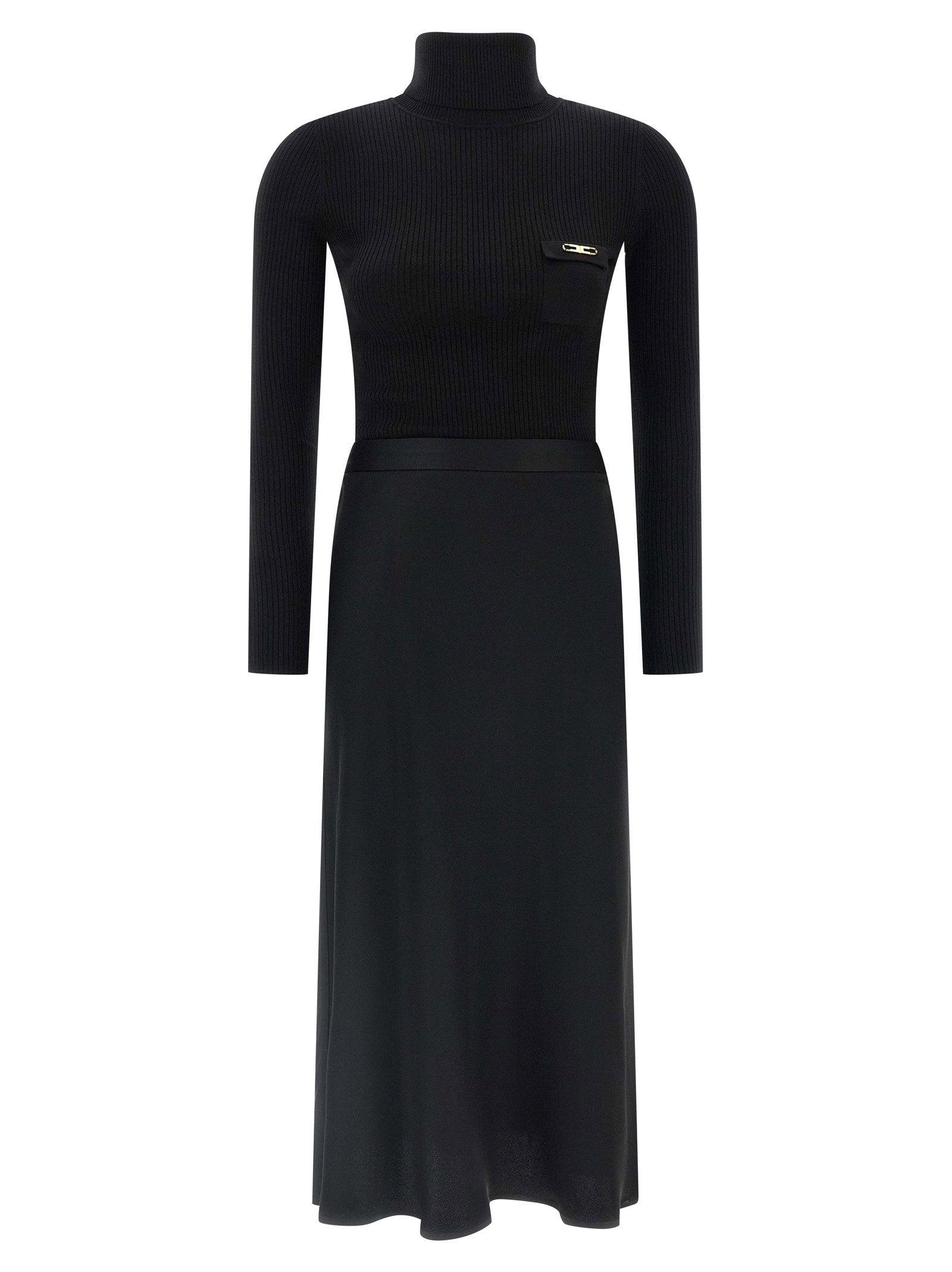 Elisabetta Franchi Turtleneck Dress – 64% ly, 20% pa, 16% se