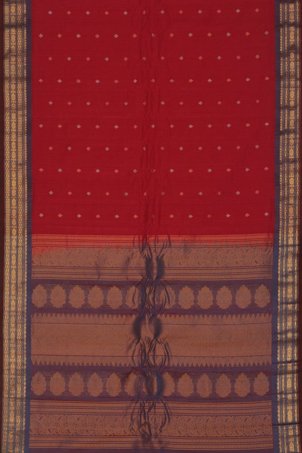 Kalanjali Gadwal Red Saree – Women's - view 3