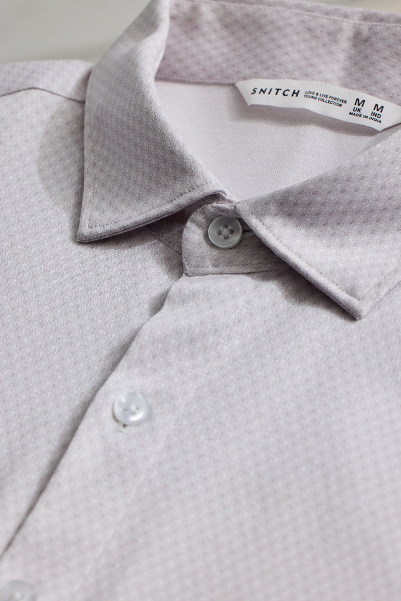 SNITCH EasyFlex Self Design Grey Shirt - view 2