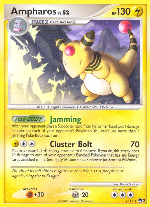 Rare pop7-1 non-holo – Pokémon Ampharos - 1/17 - Rare [pop7-1] [Non-Holo] - Ampharos - 1/17 - Rare