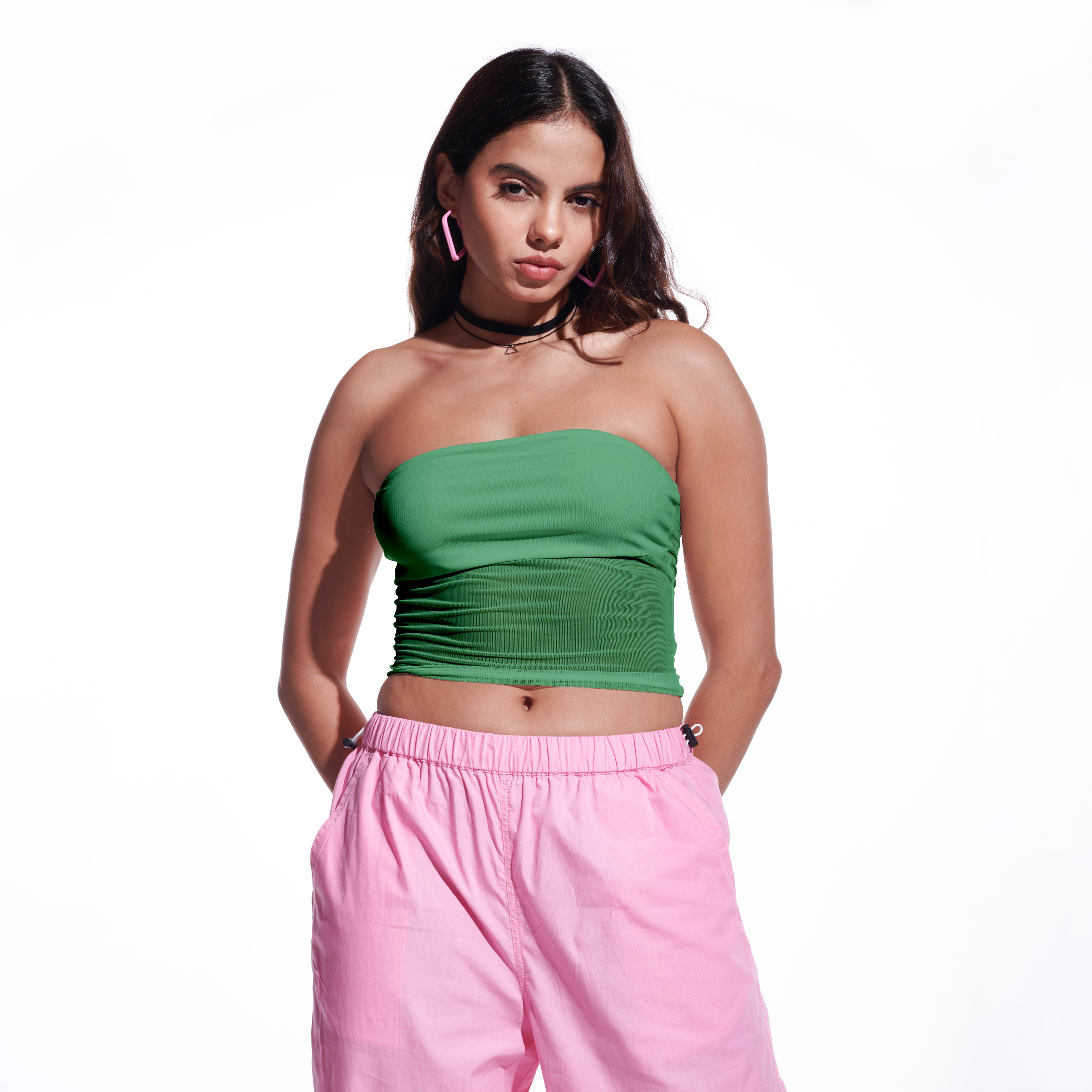 IZF Green Mesh Tube Top
