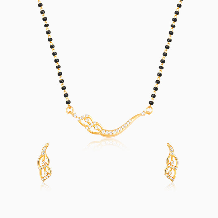 GIVA Jewellery Golden Match Made In Heaven Mangalsutra Set