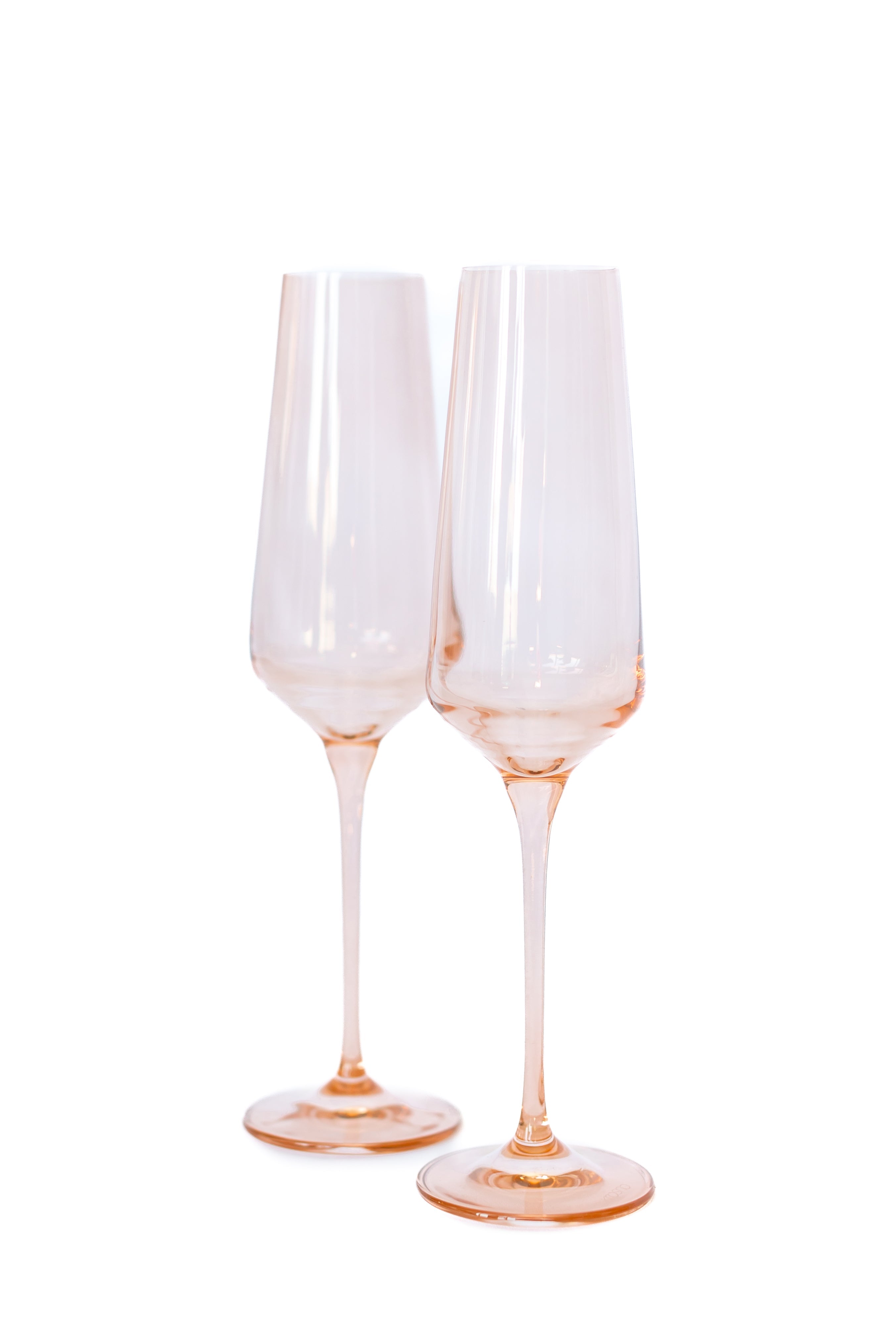 Estelle Colored Glass Estelle Colored Champagne Flute - Set of 2 {Blush Pink} - view 6