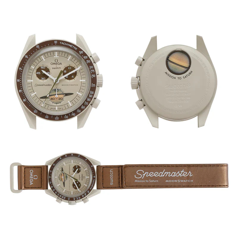 Cop Underdog Omega x Swatch Bioceramic Moonswatch Mission To Saturn - view 2