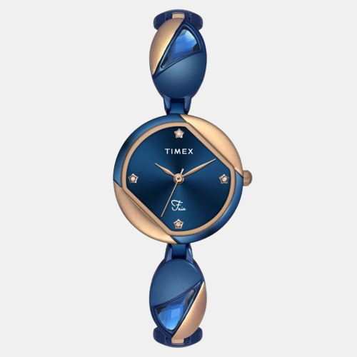 Timex Fria Women Quartz Blue Dial Analog Stainless Steel Watch TWEL16304