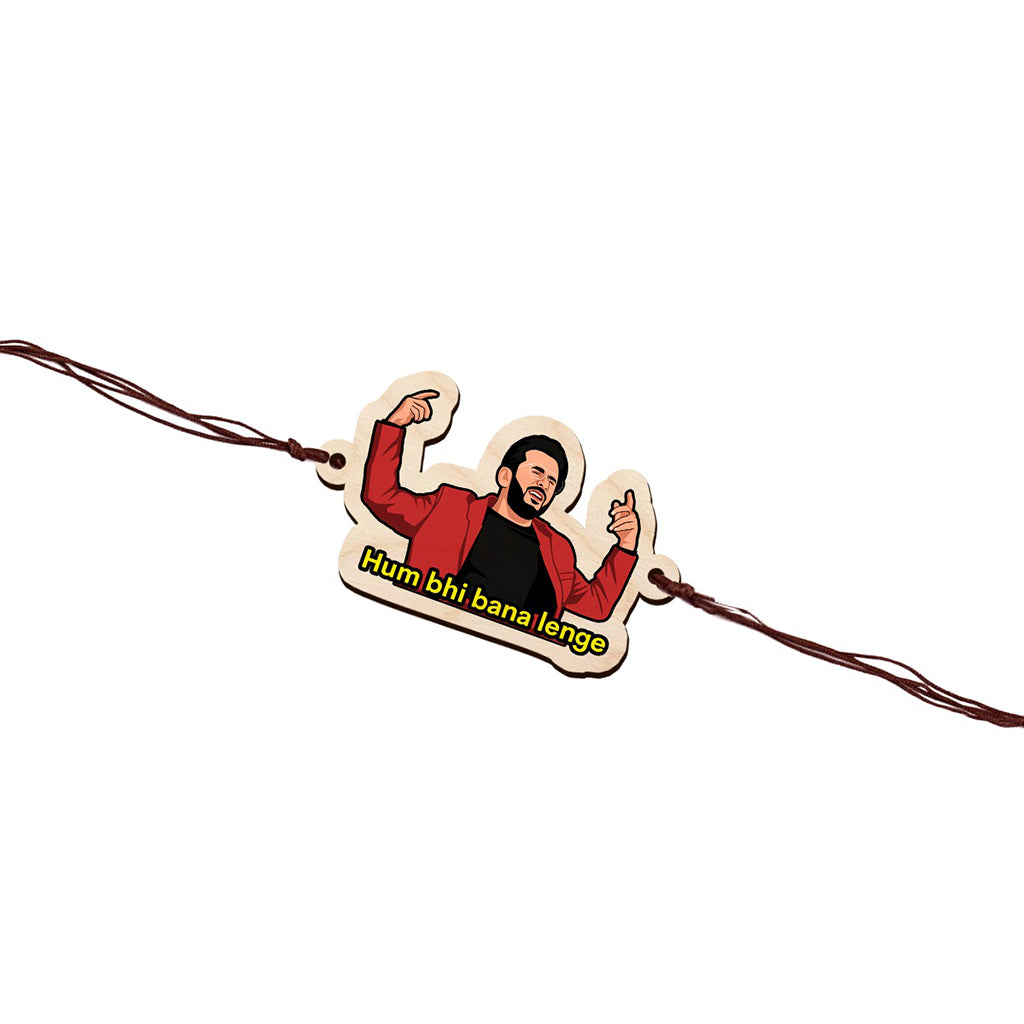 Bigsmall_cc Hum Bhi Bana Lenge Wooden Rakhi - view 5