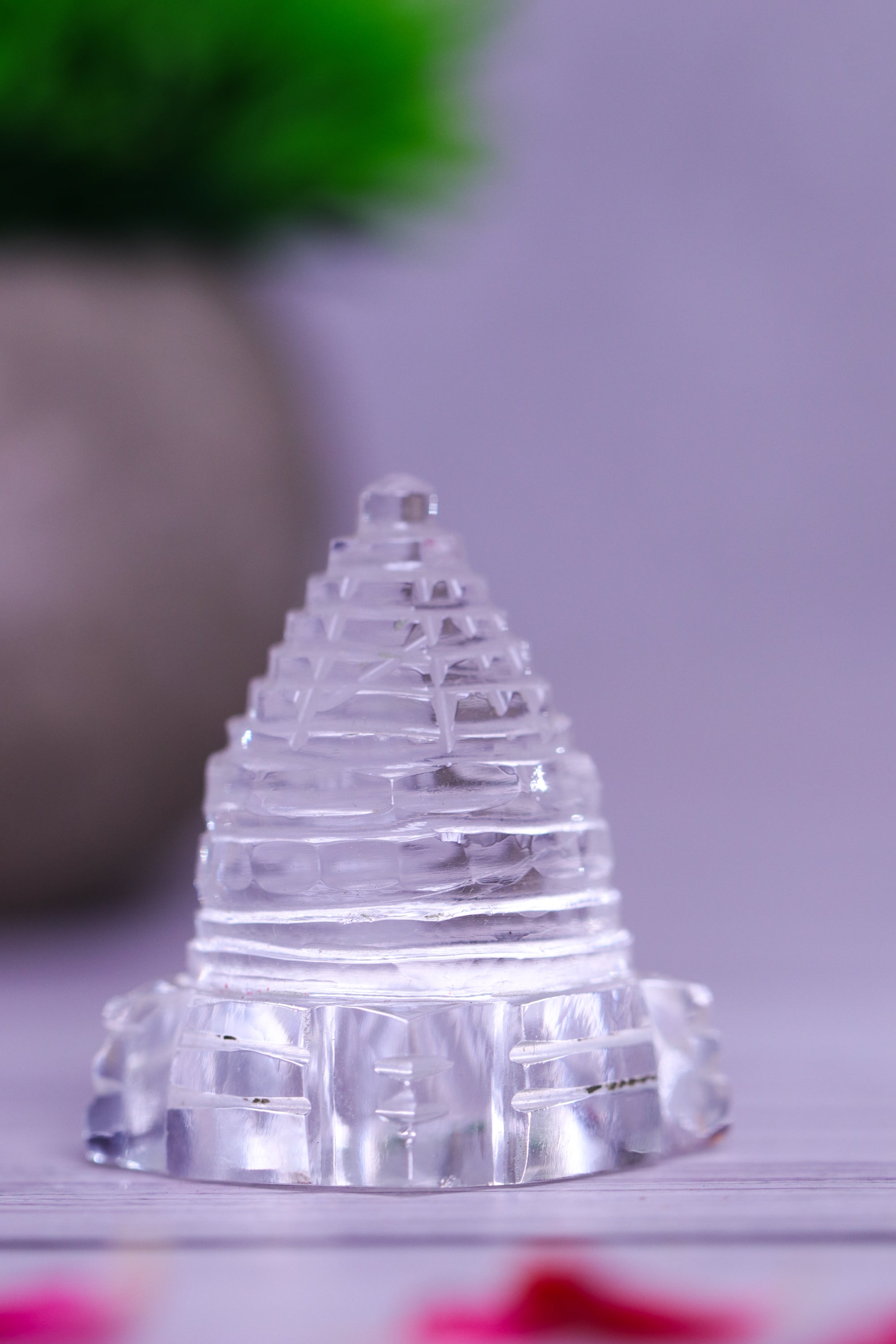 Studio Vaidik Sphatik Shree Yantra made By Real Crystal