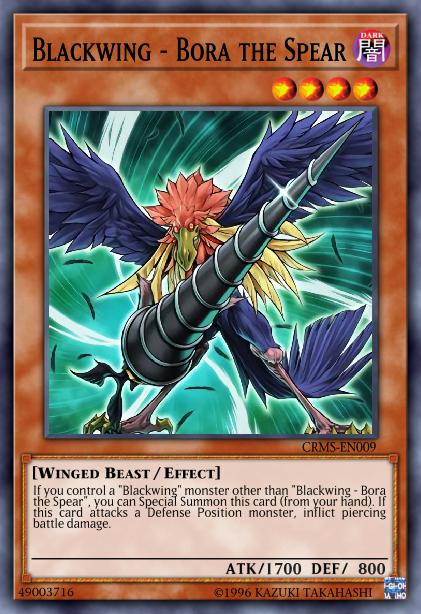 Yu-Gi-Oh! Blackwing - Bora the Spear - GLD3-EN022 - Common - Limited