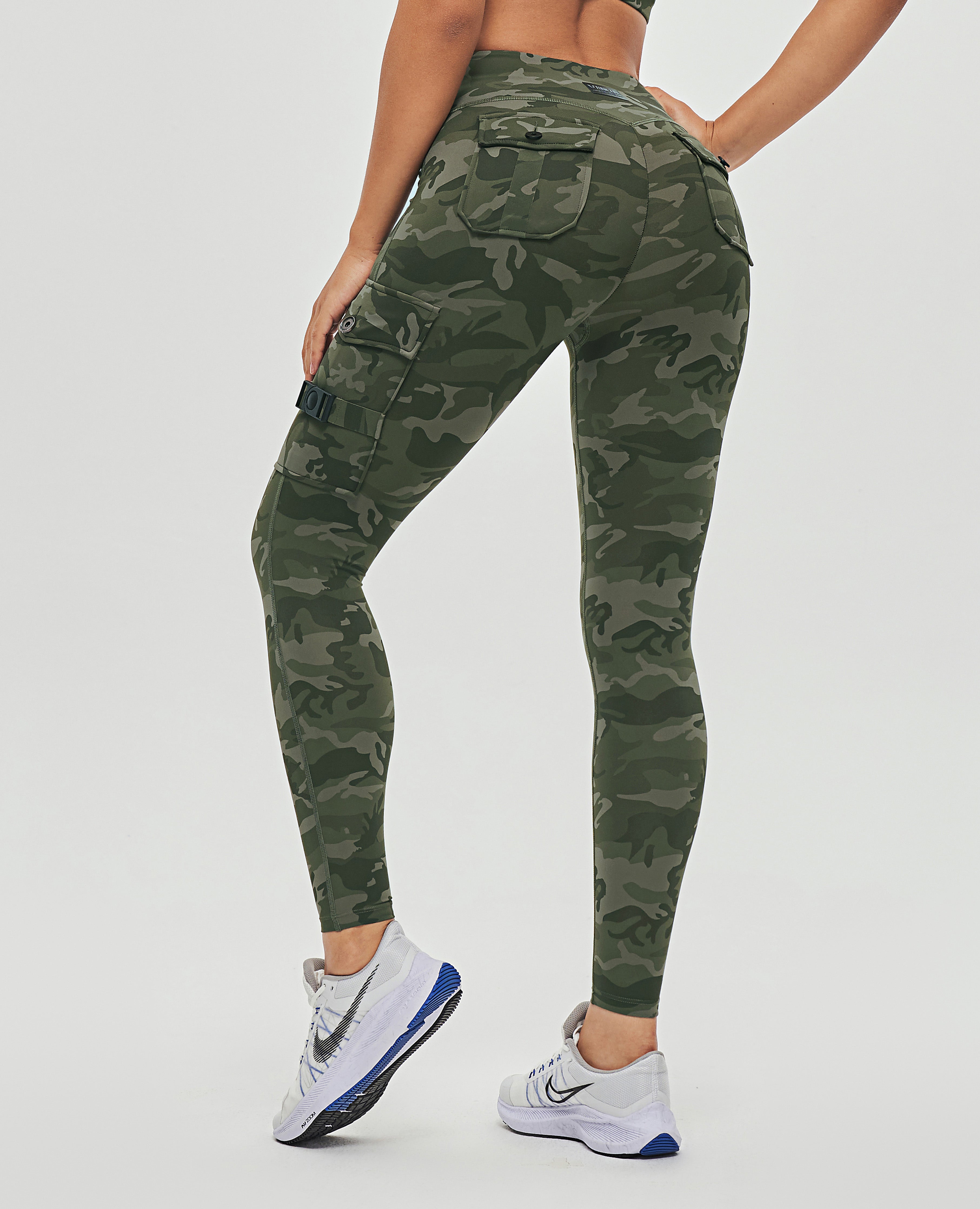 FIRM ABS Cargo Fitness Leggings - Camo - view 2