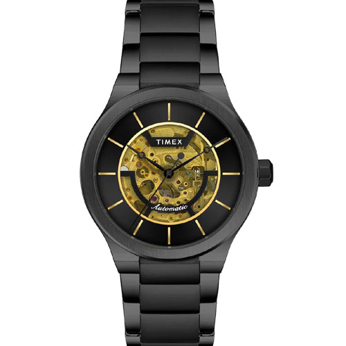 Timex E Class Men's Black Dial Round Case Automatic Function Watch 42mm TWEG20900