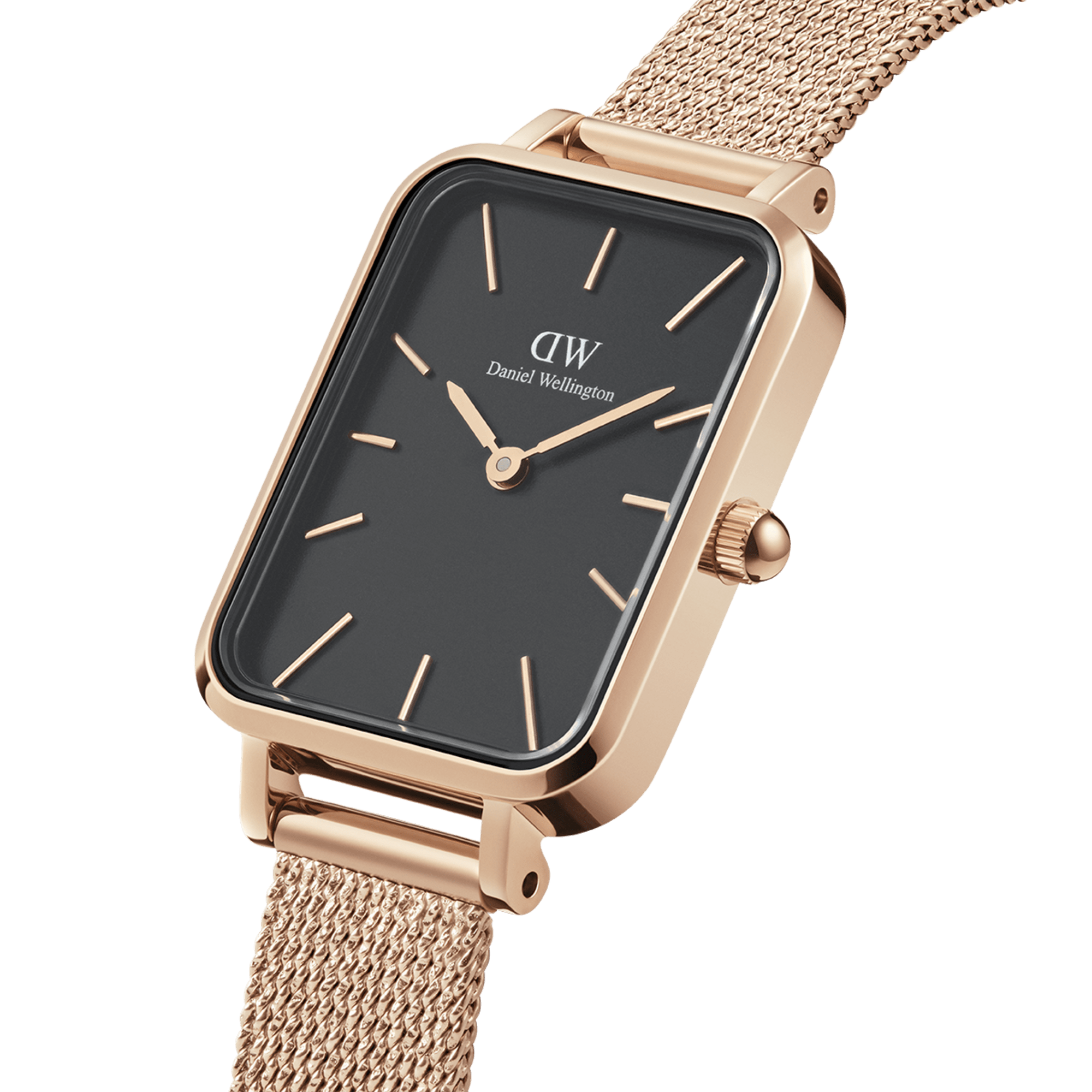 Daniel Wellington Quadro Pressed Melrose Black & Rose Gold