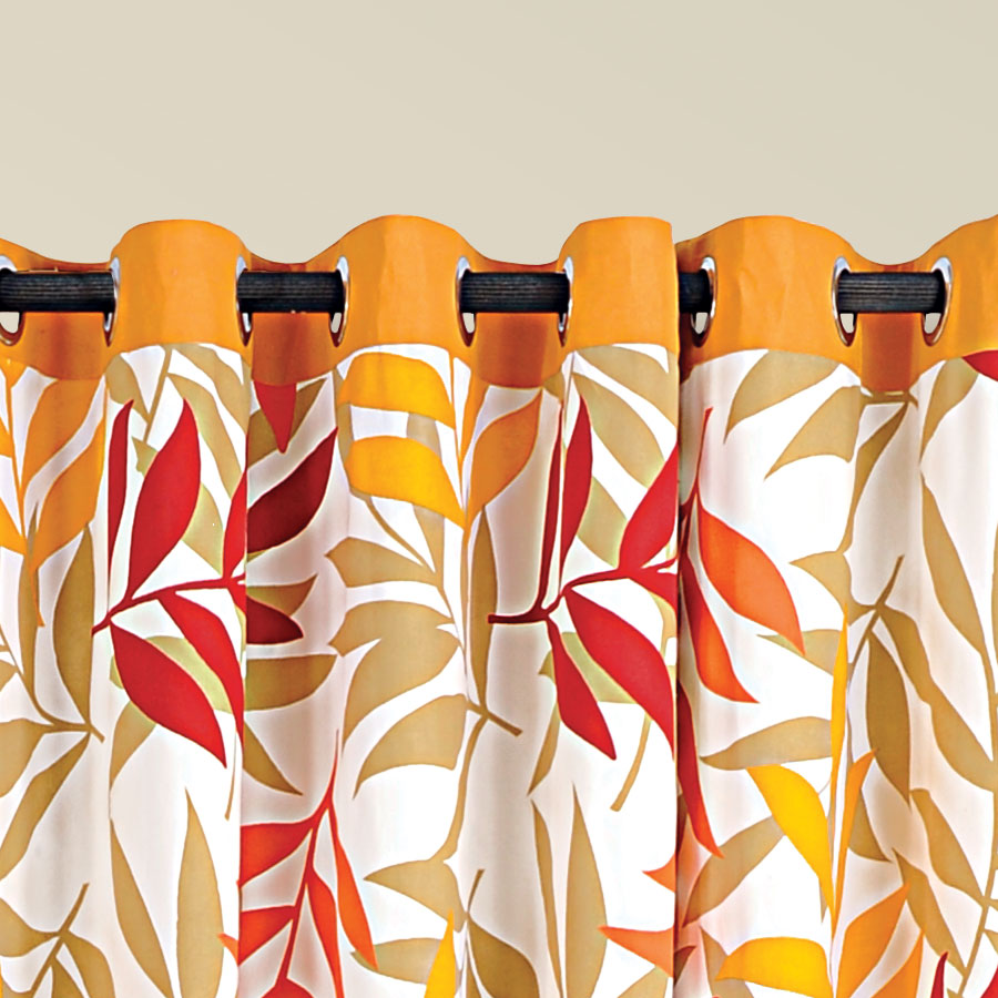 Swayam India Blaze Yellow Printed Curtains-5904