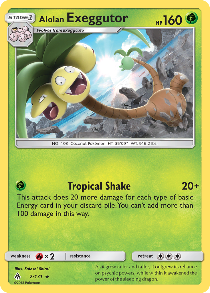 Rare sm6-2 non-holo – Pokémon Alolan Exeggutor - 2/131 - Rare [sm6-2] [Non-Holo] - Alolan Exeggutor - 2/131 - Rare