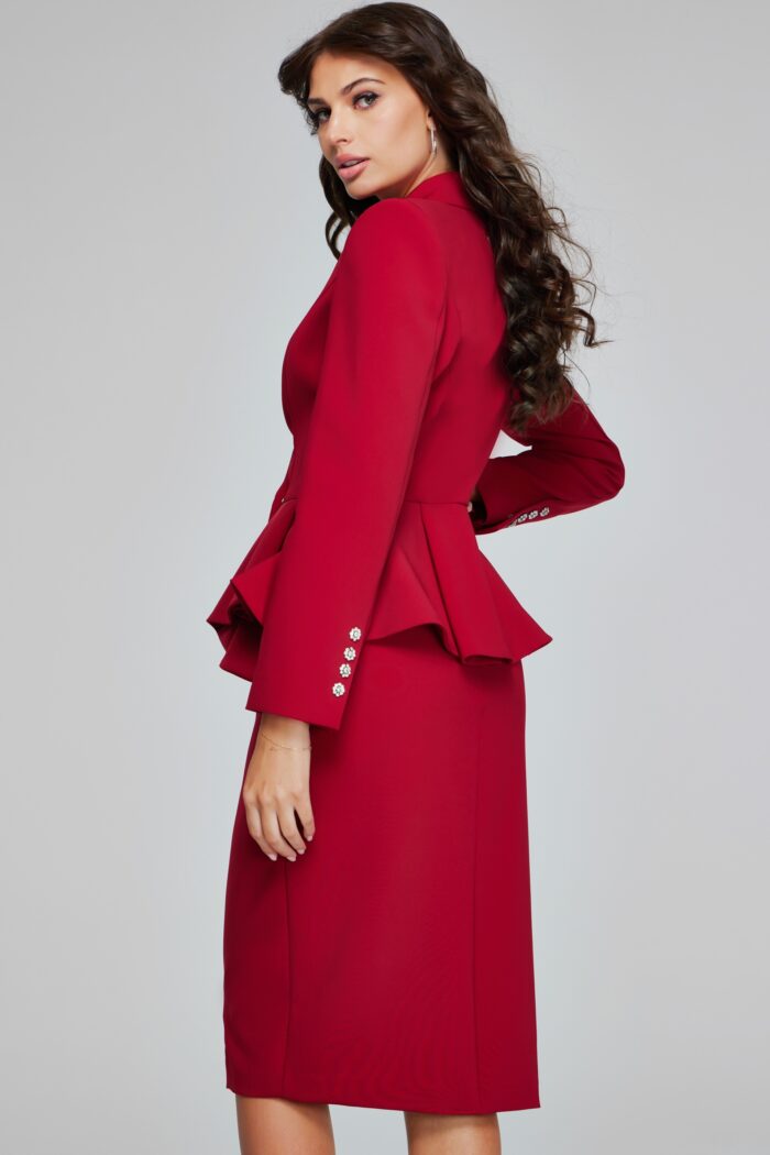 Jovani 39375 Knee Length Two Piece Layered Cocktail Dress - view 2