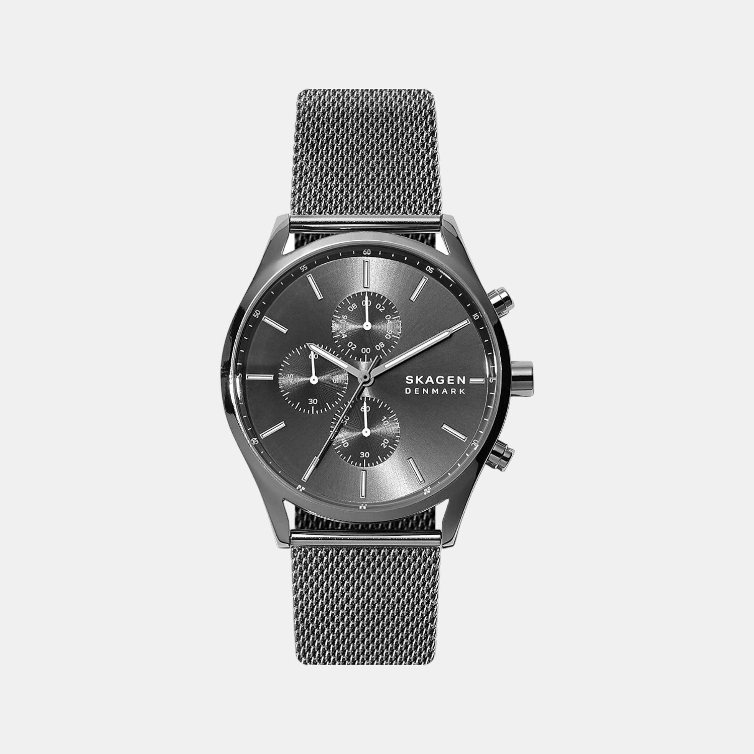 Skagen Holst Men Quartz Grey Dial Chronograph Stainless Steel Watch SKW6608