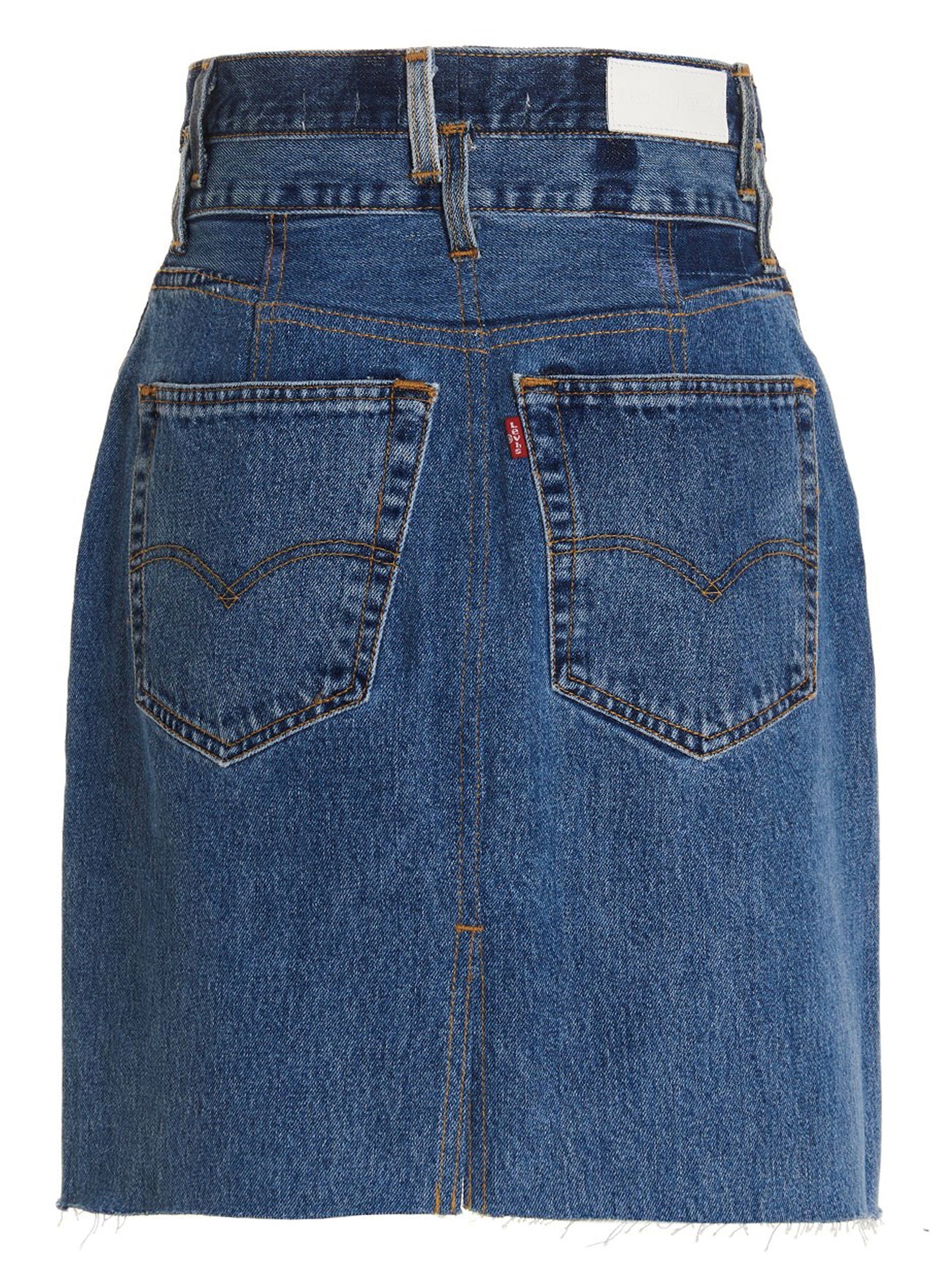 Re/Done Double Waisted Pencil Re Done X Levis Skirt - view 8