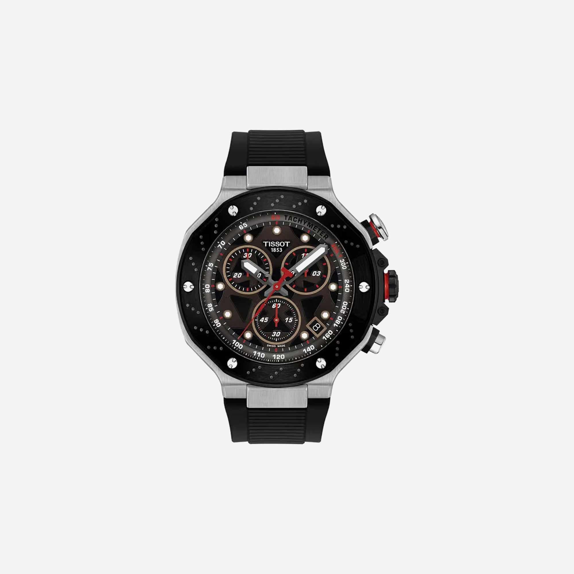 Tissot T-Race MotoGP Dark Grey Dial 45mm Silicone Quartz Chronograph Watch (2025)