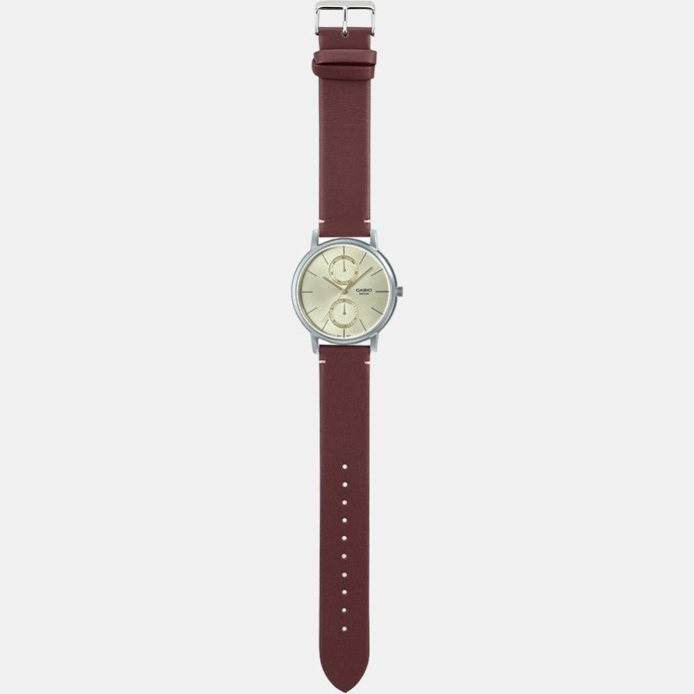 Casio Enticer Men Quartz Off White Dial Chronograph Leather Watch A2063 - view 5