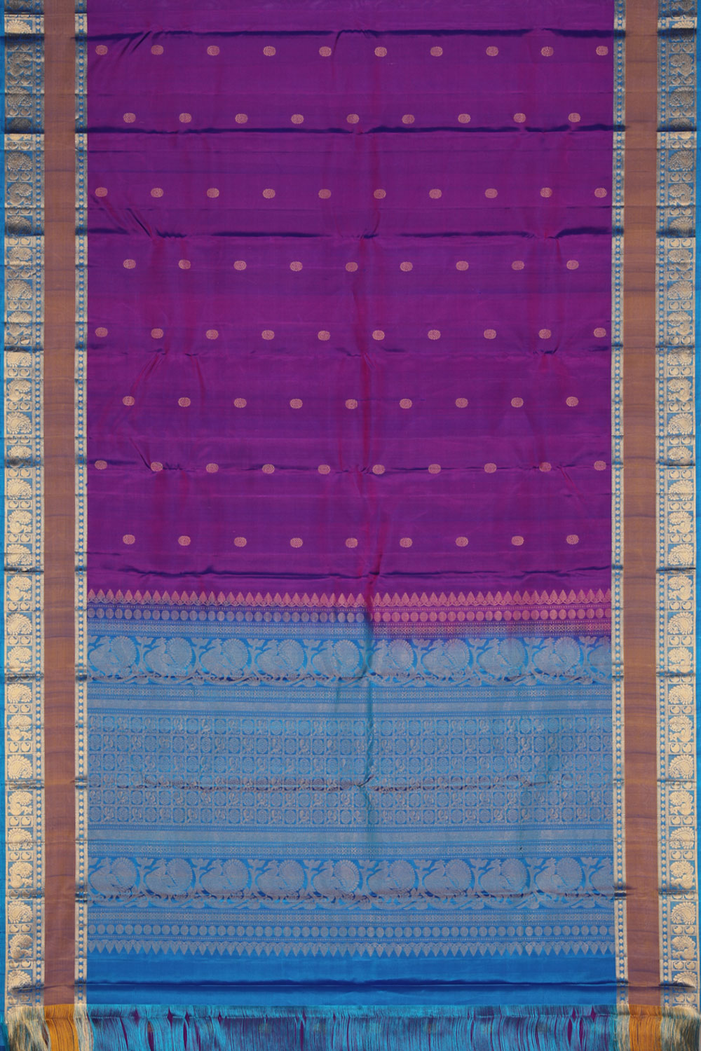 Kalanjali Gorgeous Violet Saree – Women's - view 3